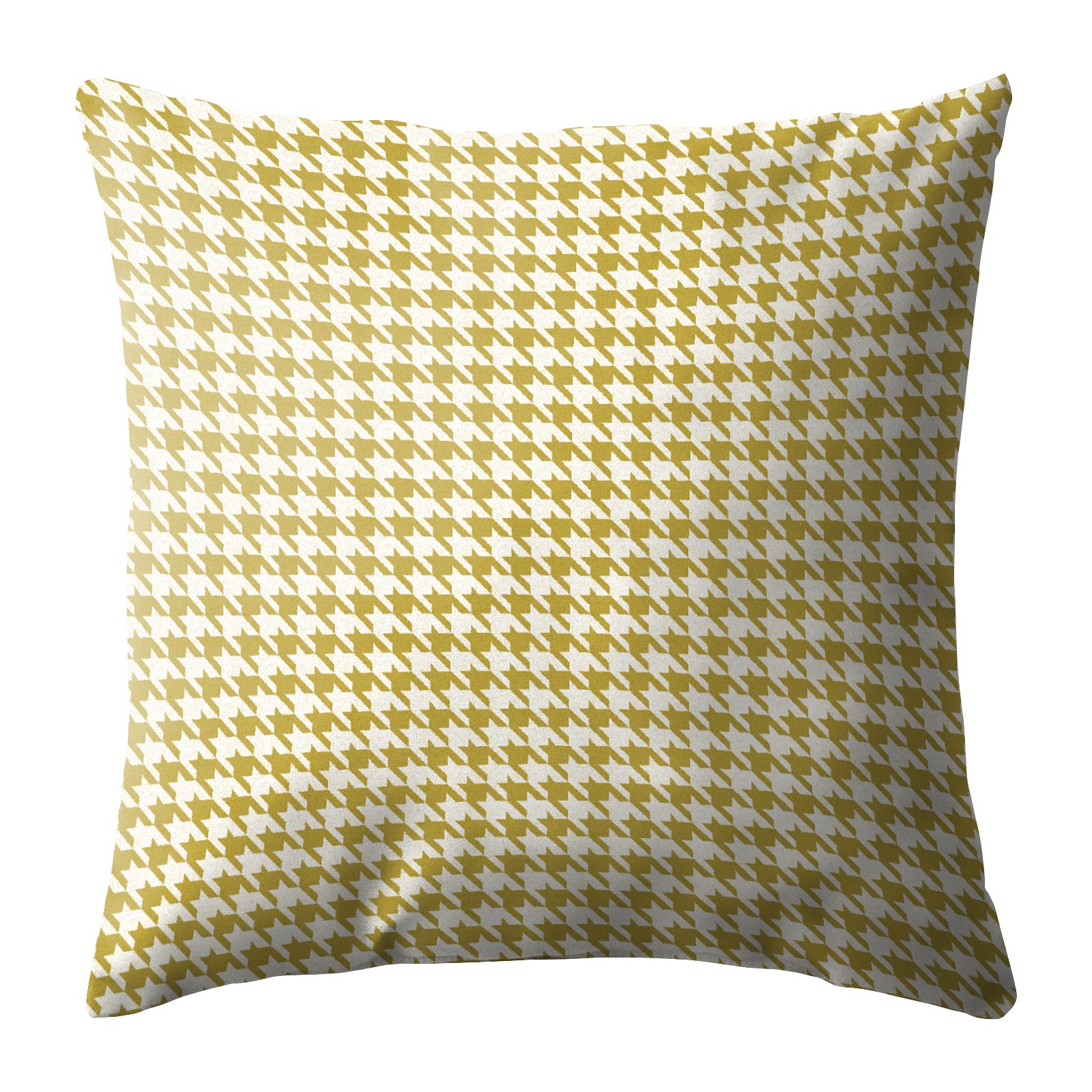 HOUNDSTOOTH YELLOW DIGITAL PRINTED CUSHION COVER (Pack of 2)