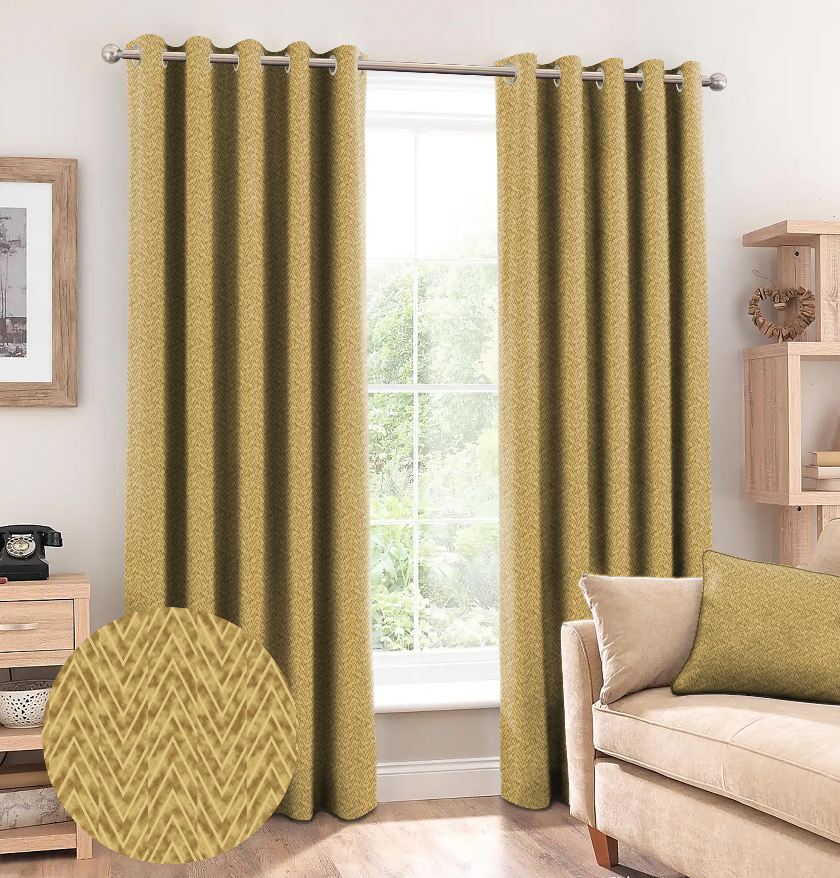 KASBAH YELLOW BLACKOUT CURTAIN