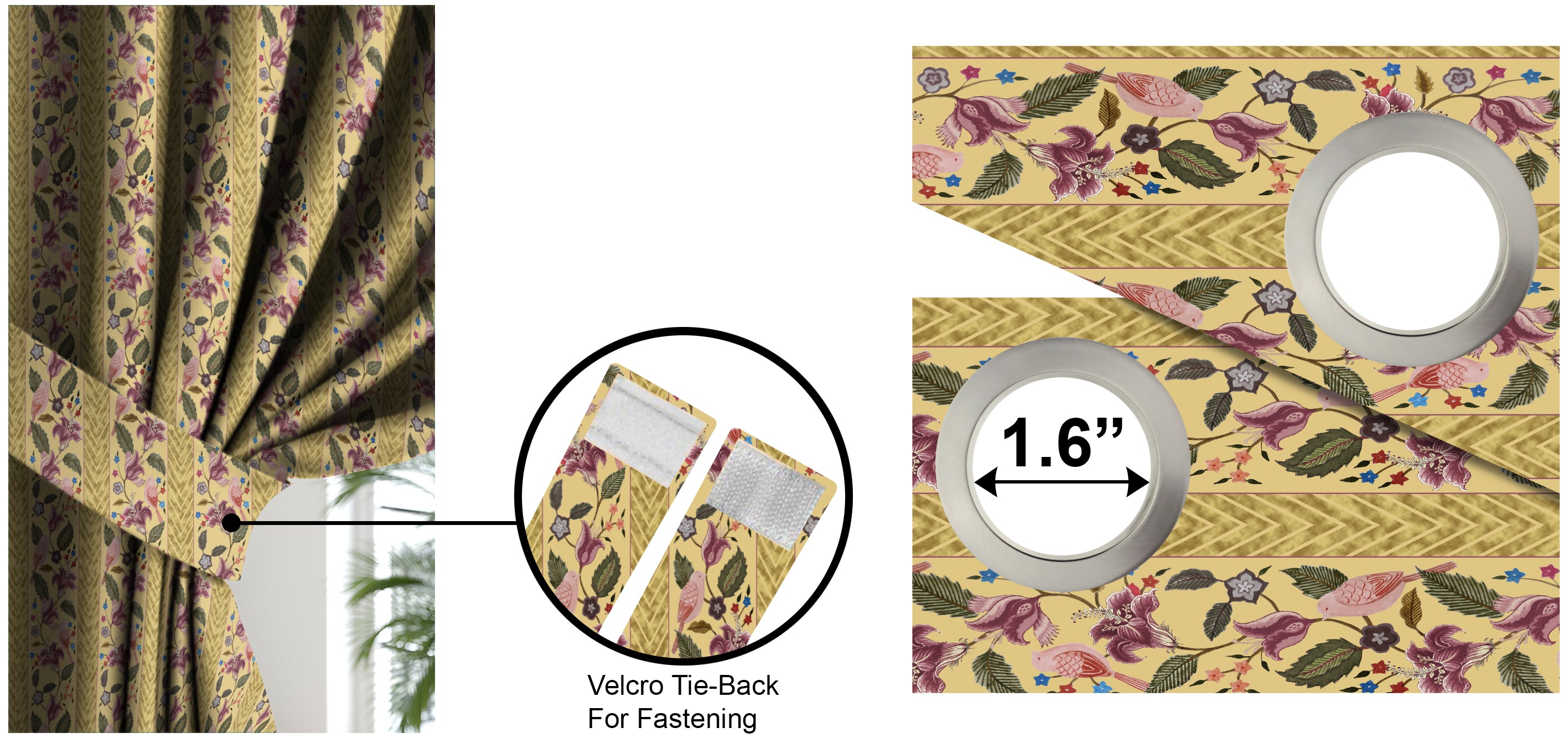 KASBAH YELLOW BLACKOUT CURTAIN