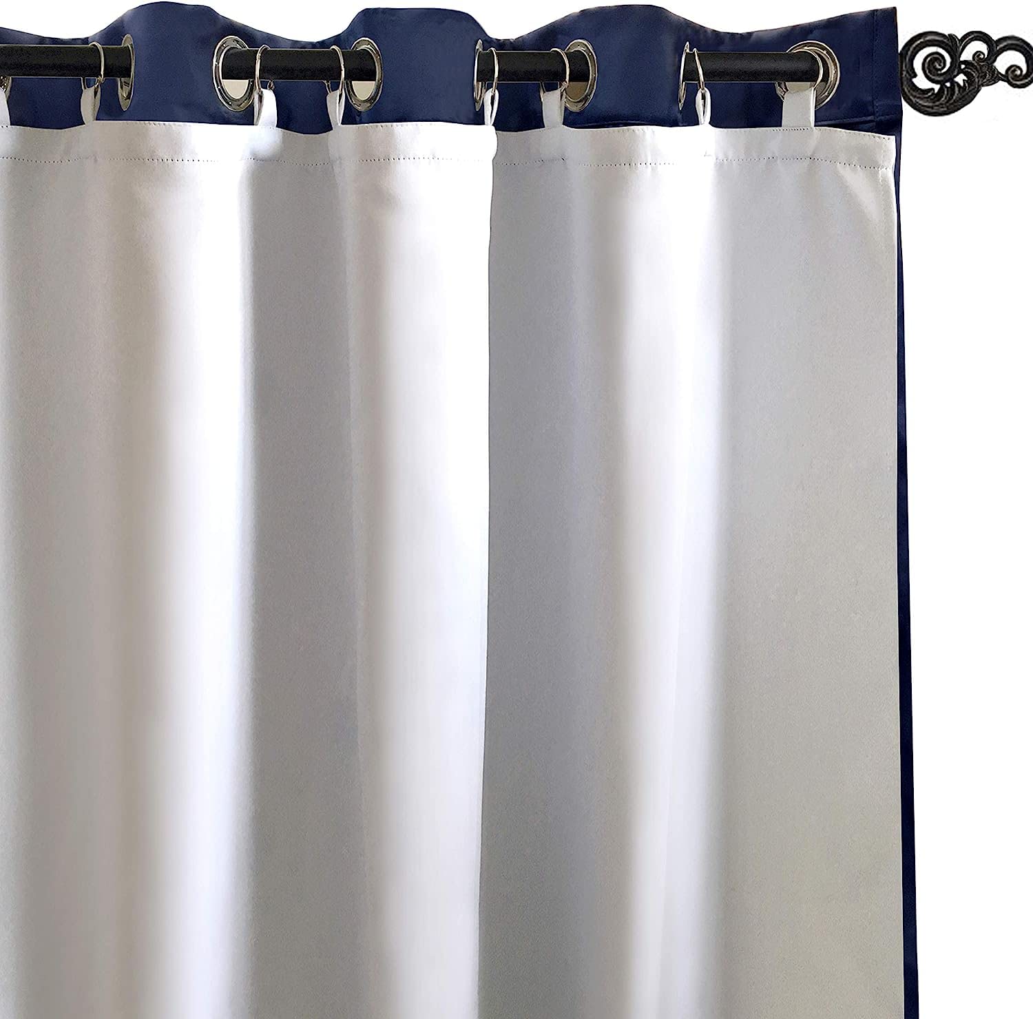Casableu 2 Piece 100% Blackout Liner Curtain, Zerolight is A Liner Made by 100% Foam Blackout Fabric, Installed Behind Any Curtain to Make Your Room Completely Dark, Door & Window