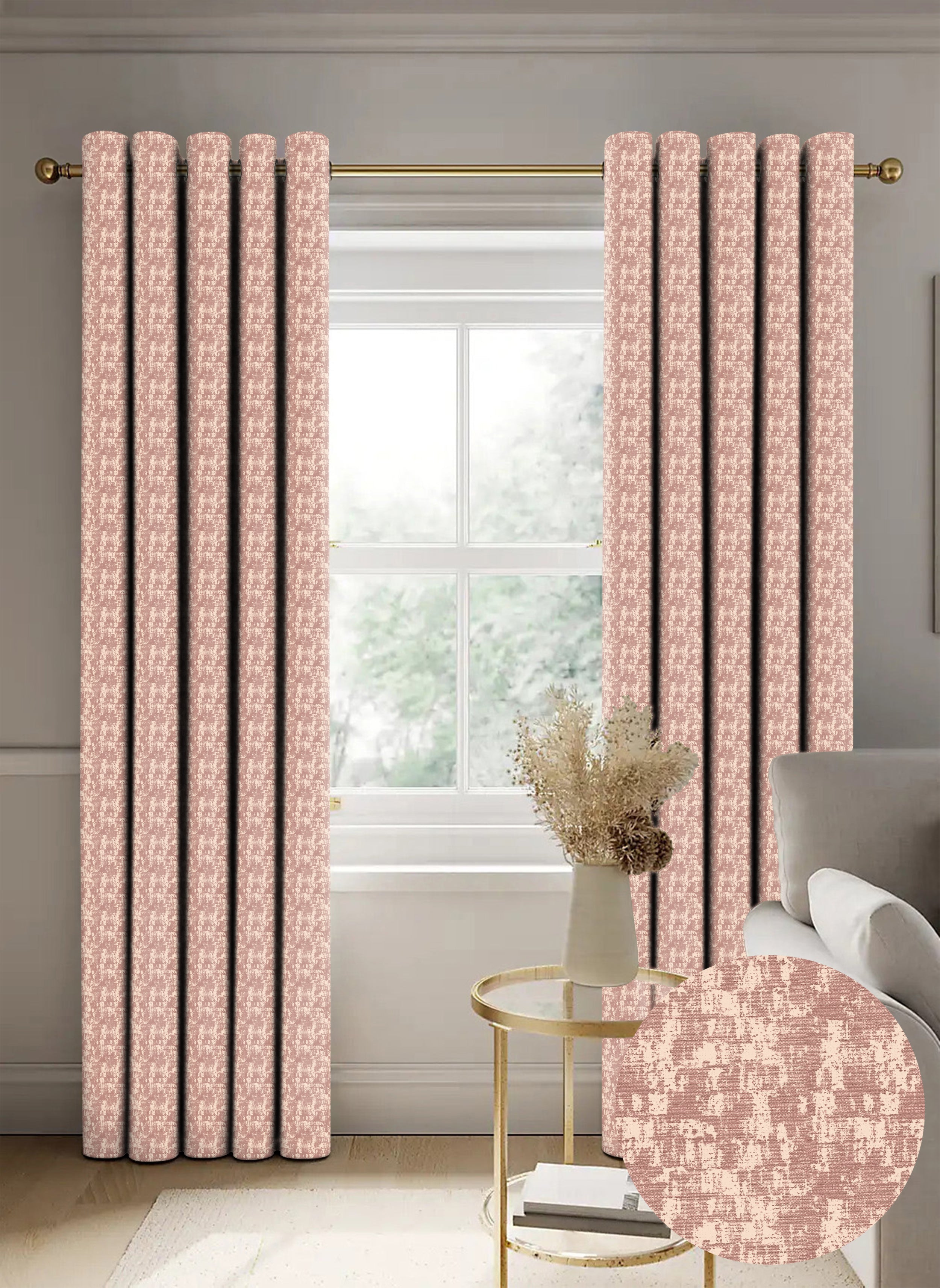 Venice M-Pink Blackout Curtain