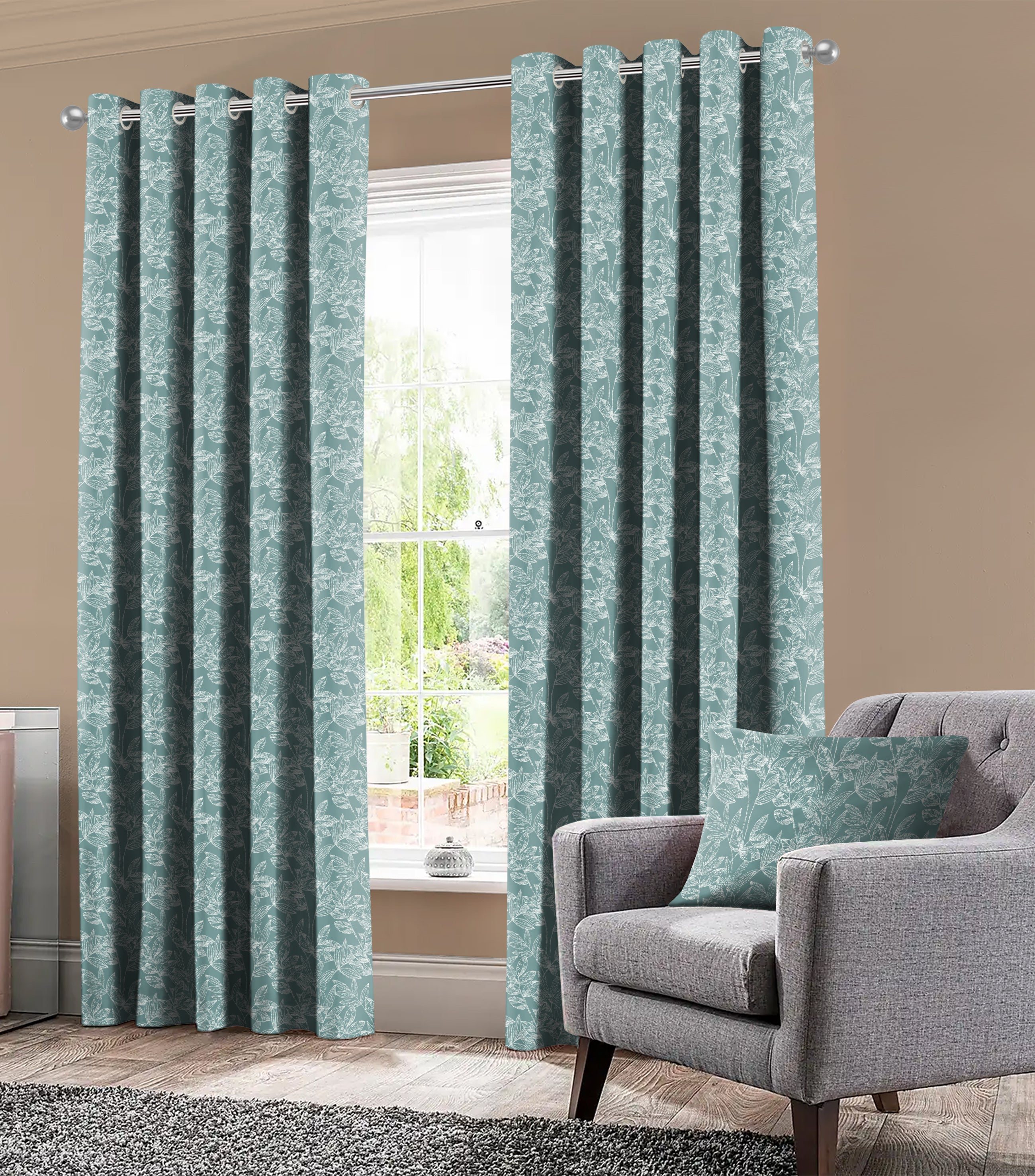 MEADOW DARK SEA GREEN BLACKOUT CURTAIN