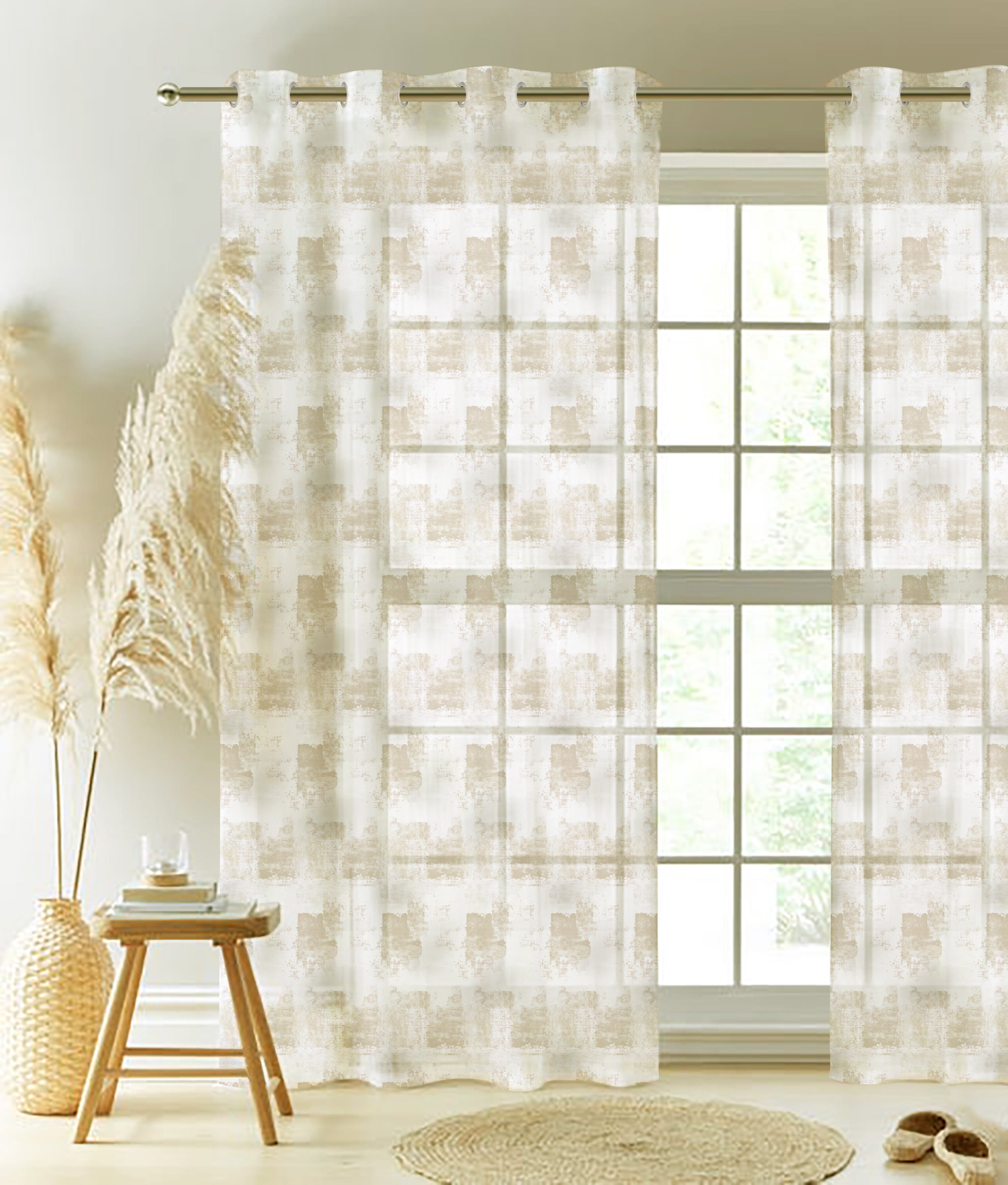 NAPOLI VEG PRINTED SHEER CURTAIN