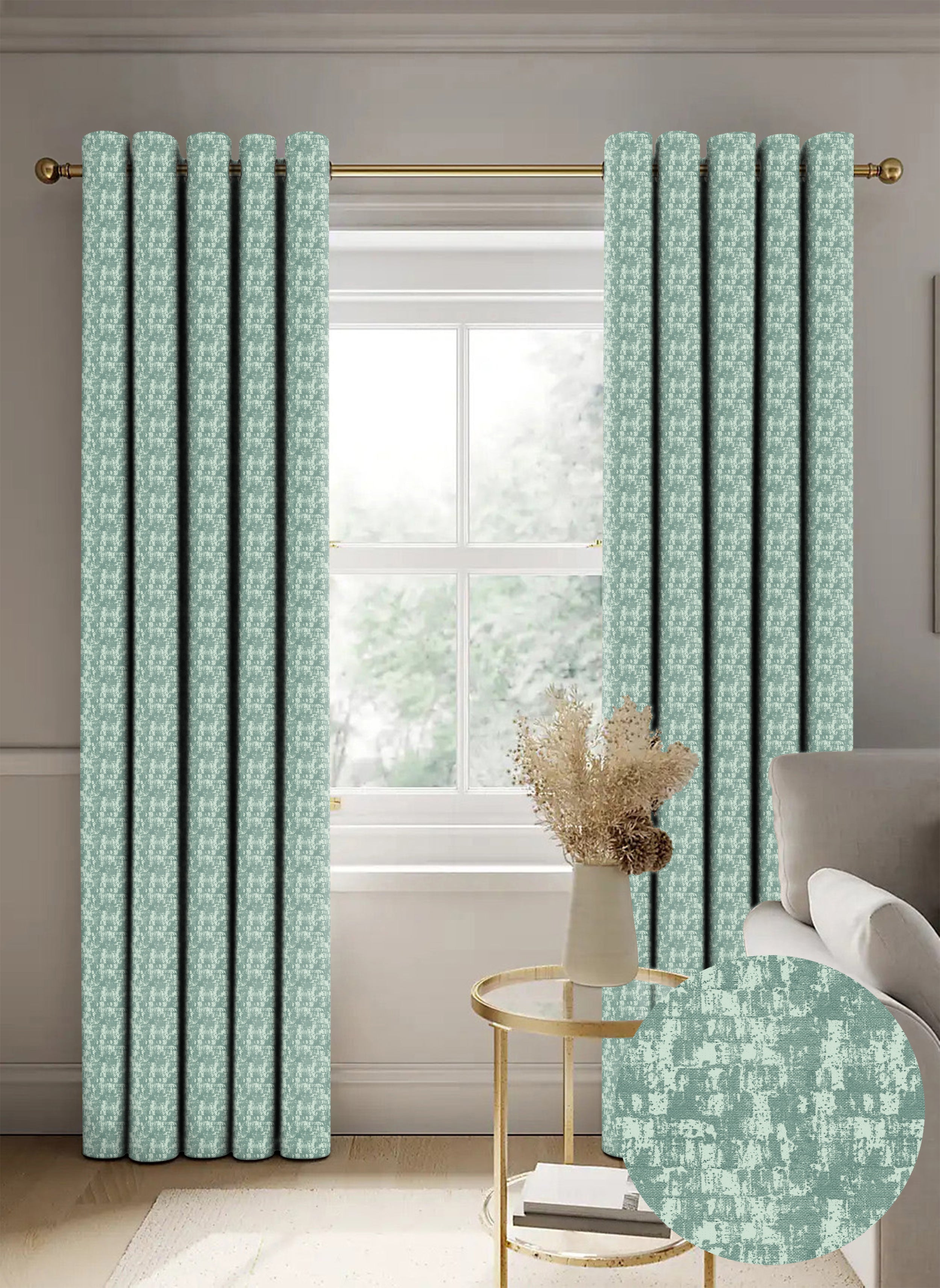 Venice Sea Green Blackout Curtain