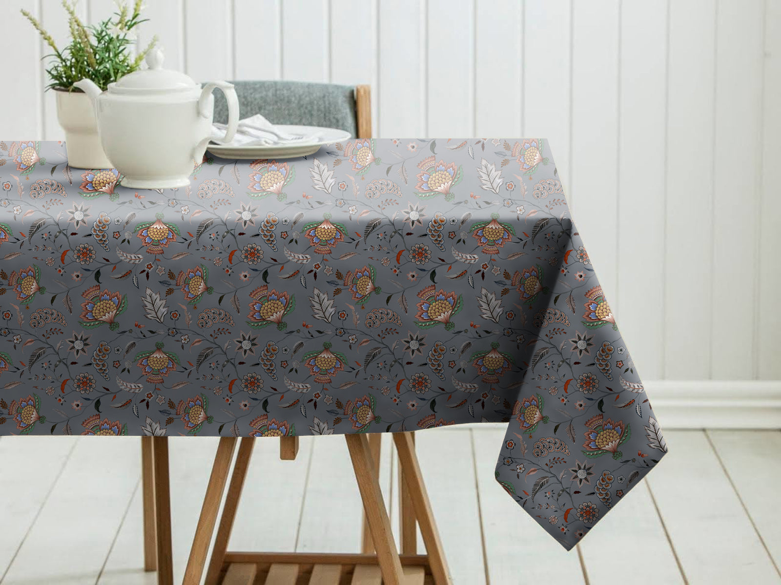 Kasbah Grey 6 Seater Table Cloth