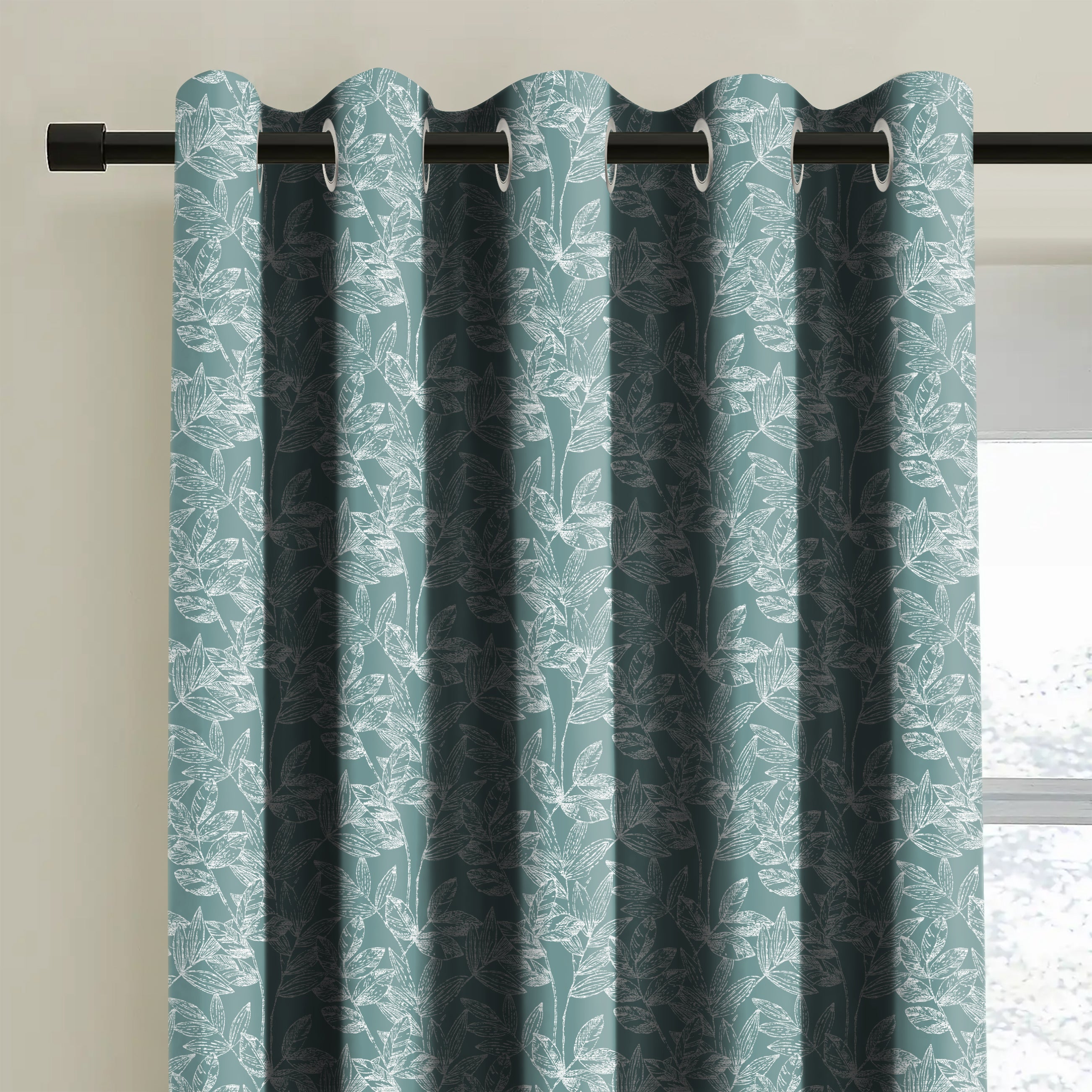 MEADOW DARK SEA GREEN BLACKOUT CURTAIN
