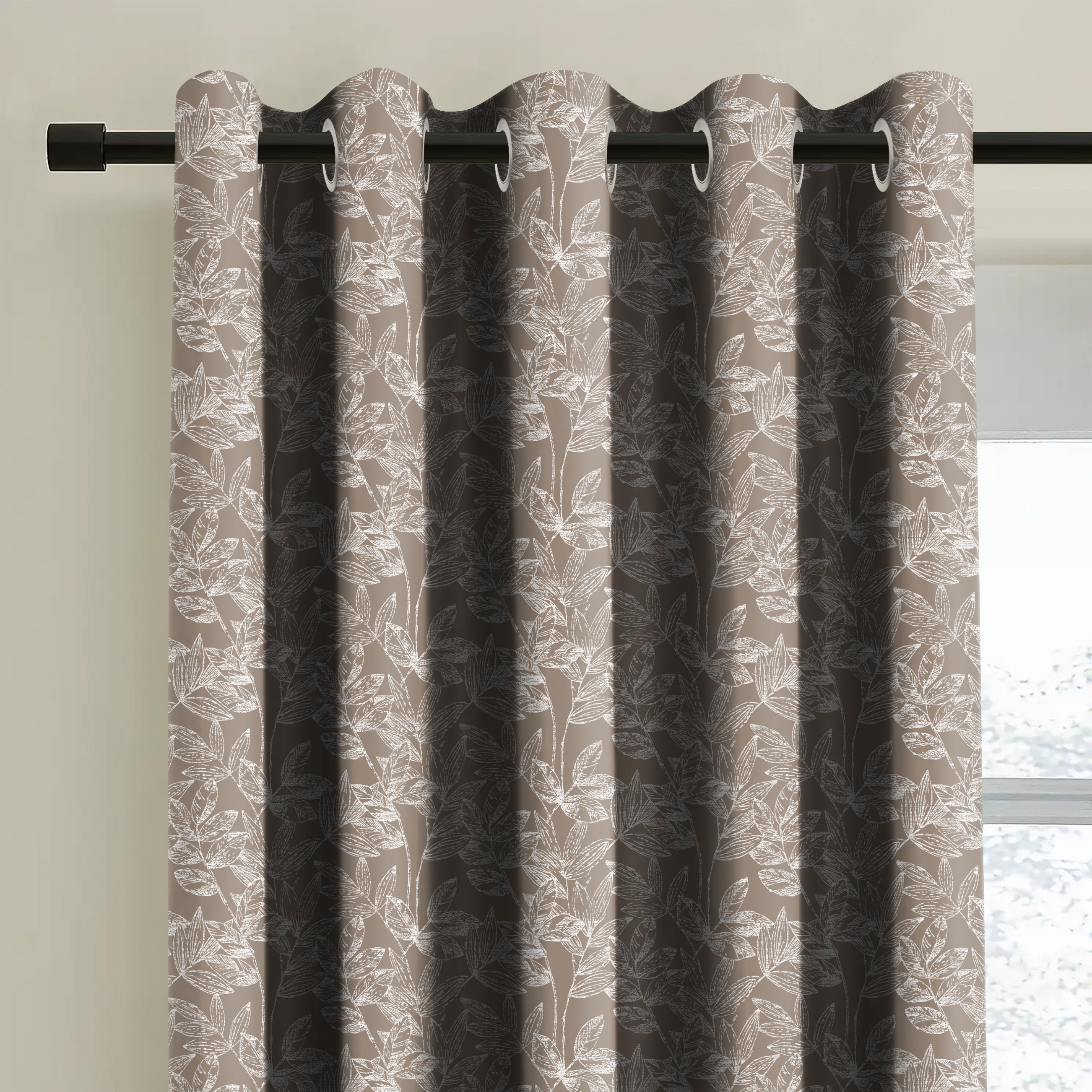 MEADOW L BROWN BLACKOUT CURTAIN