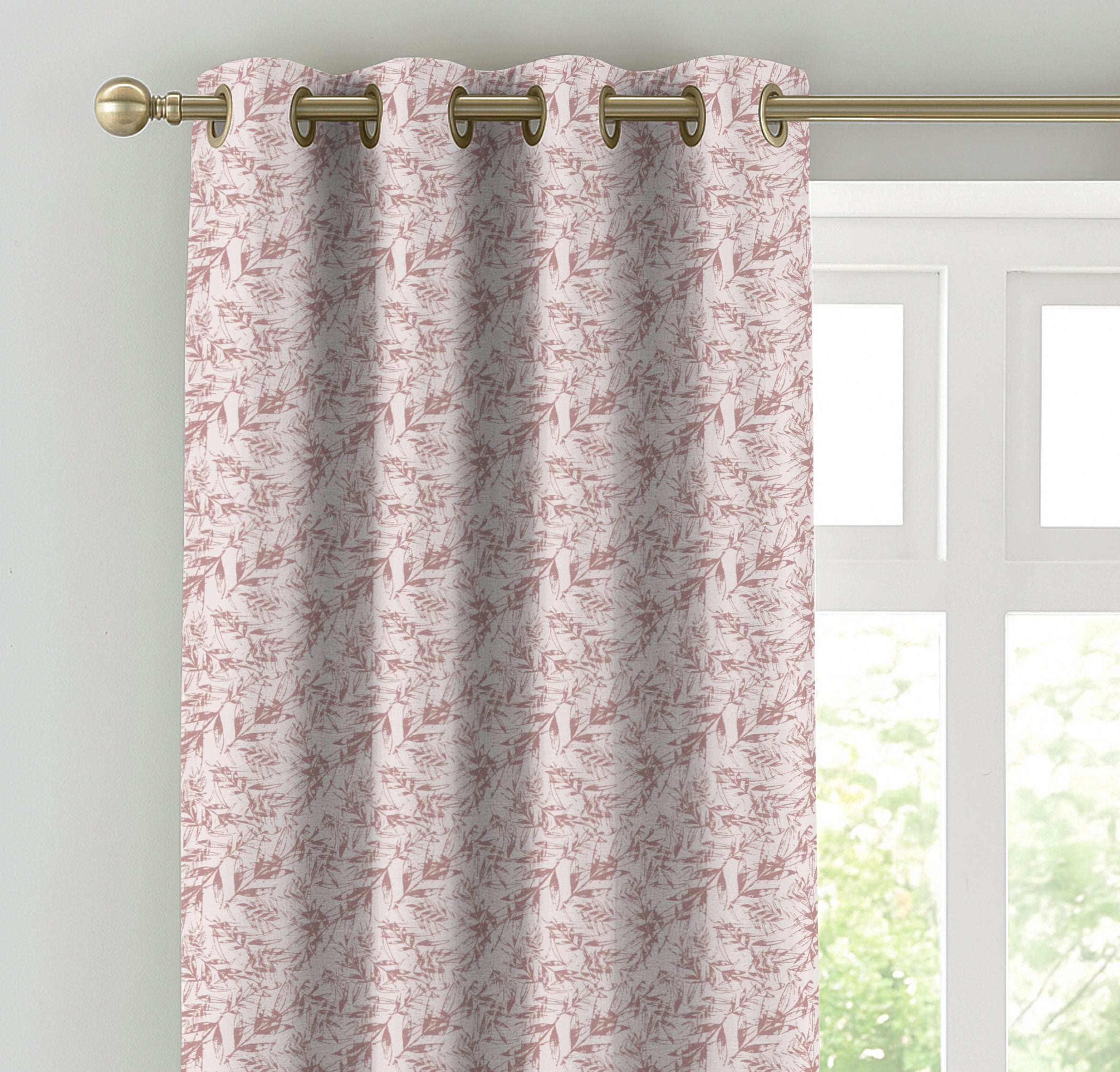 KENTON PINK PRINTED BLACKOUT CURTAIN