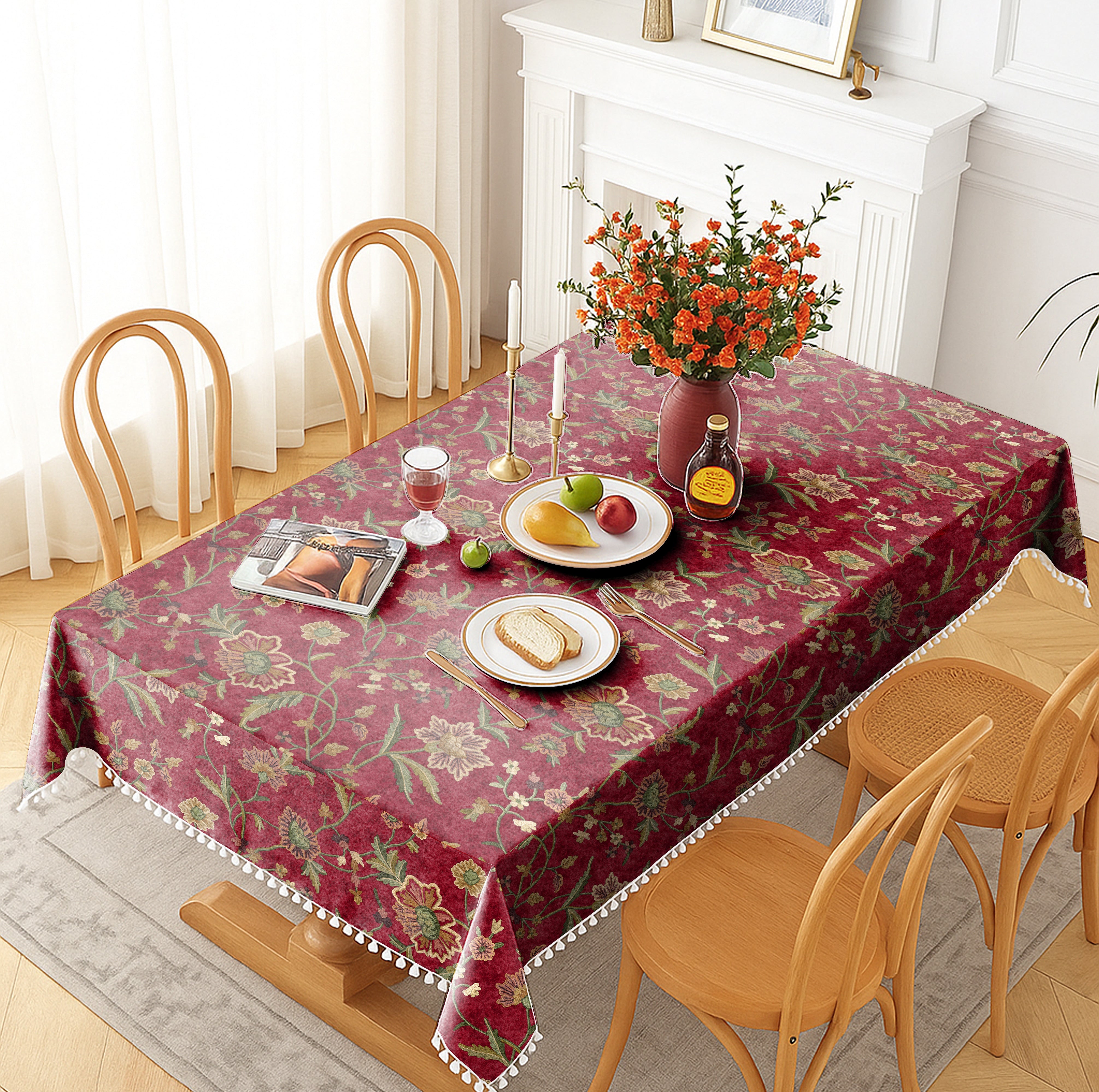 KASHMIRI MAROON TABLE CLOTH