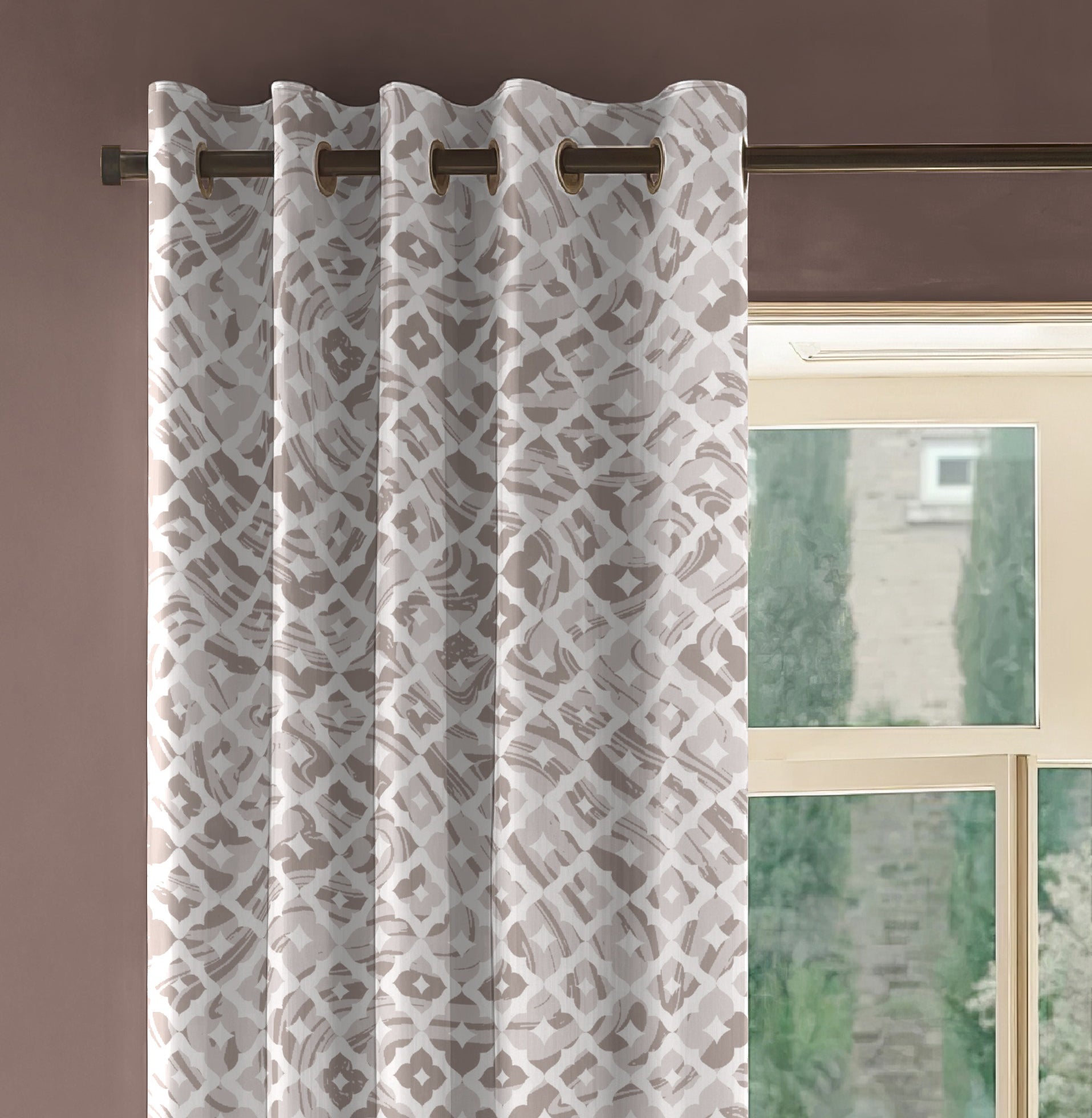 HARLOW STONE PRINTED BLACKOUT CURTAIN