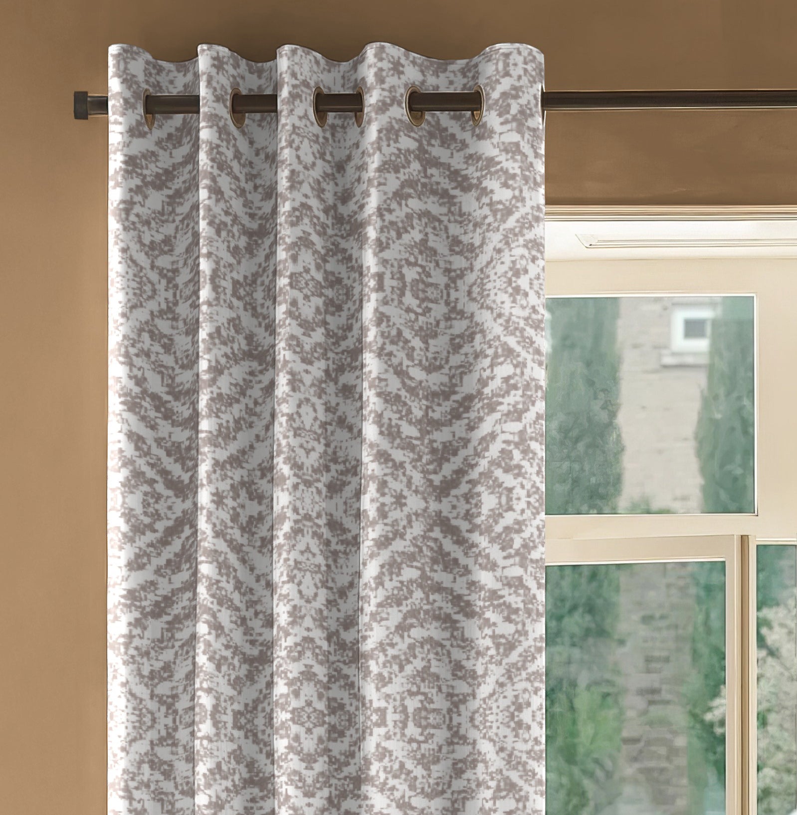 SAFARI STONE PRINTED BLACKOUT CURTAIN