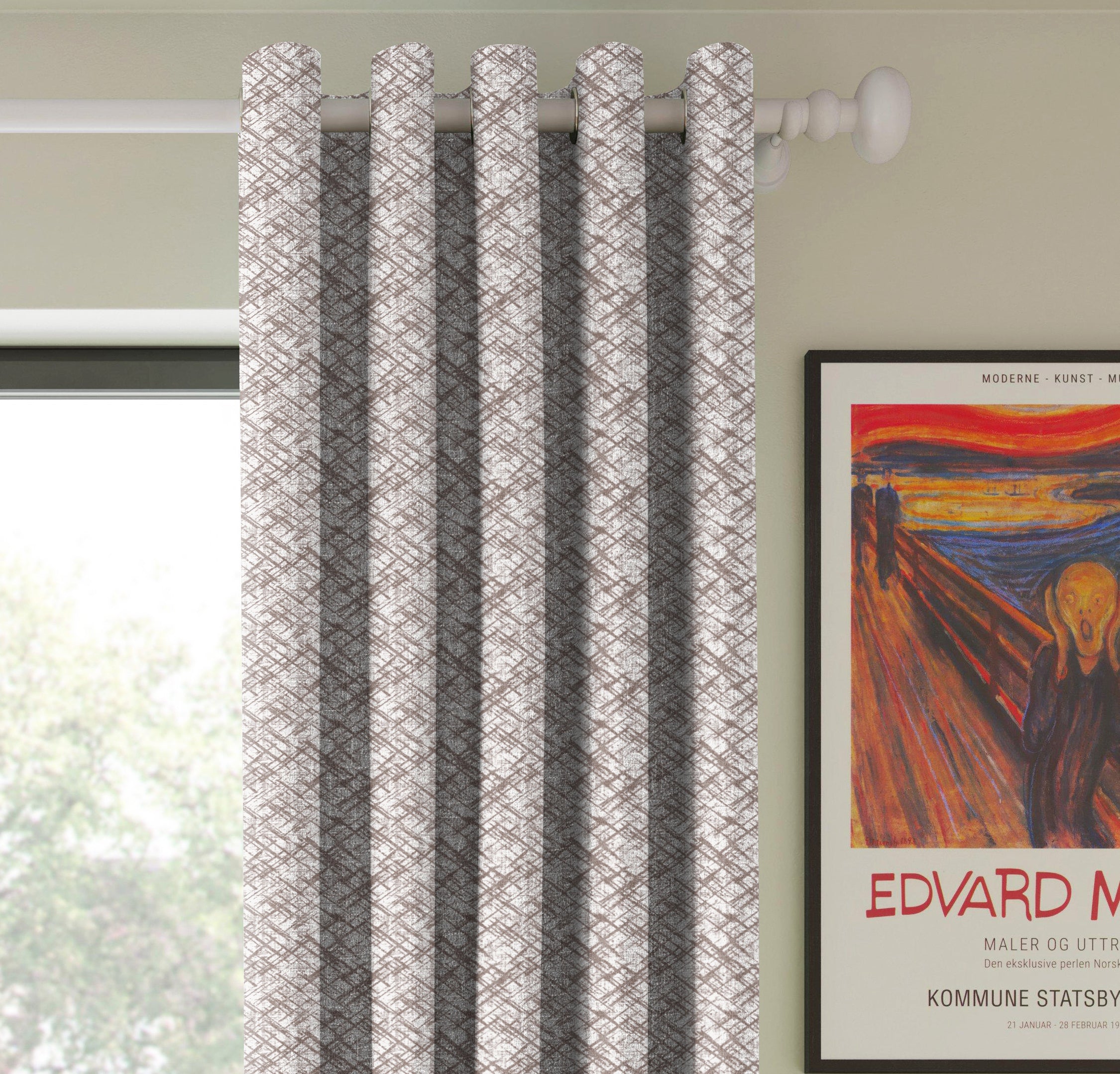 DITSY STONE PRINTED BLACKOUT CURTAIN