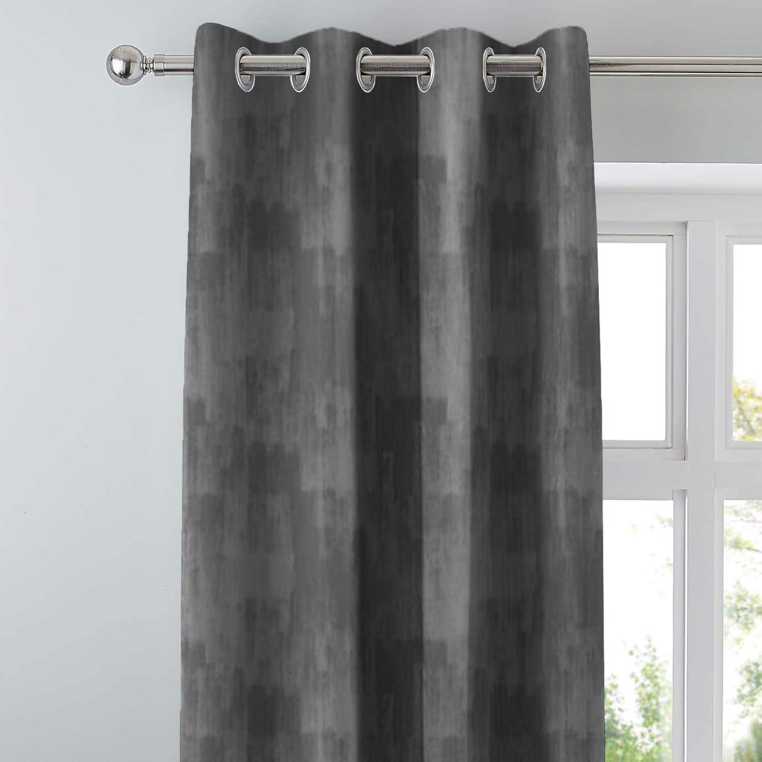 FUJI GREY PRINTED BLACKOUT CURTAIN