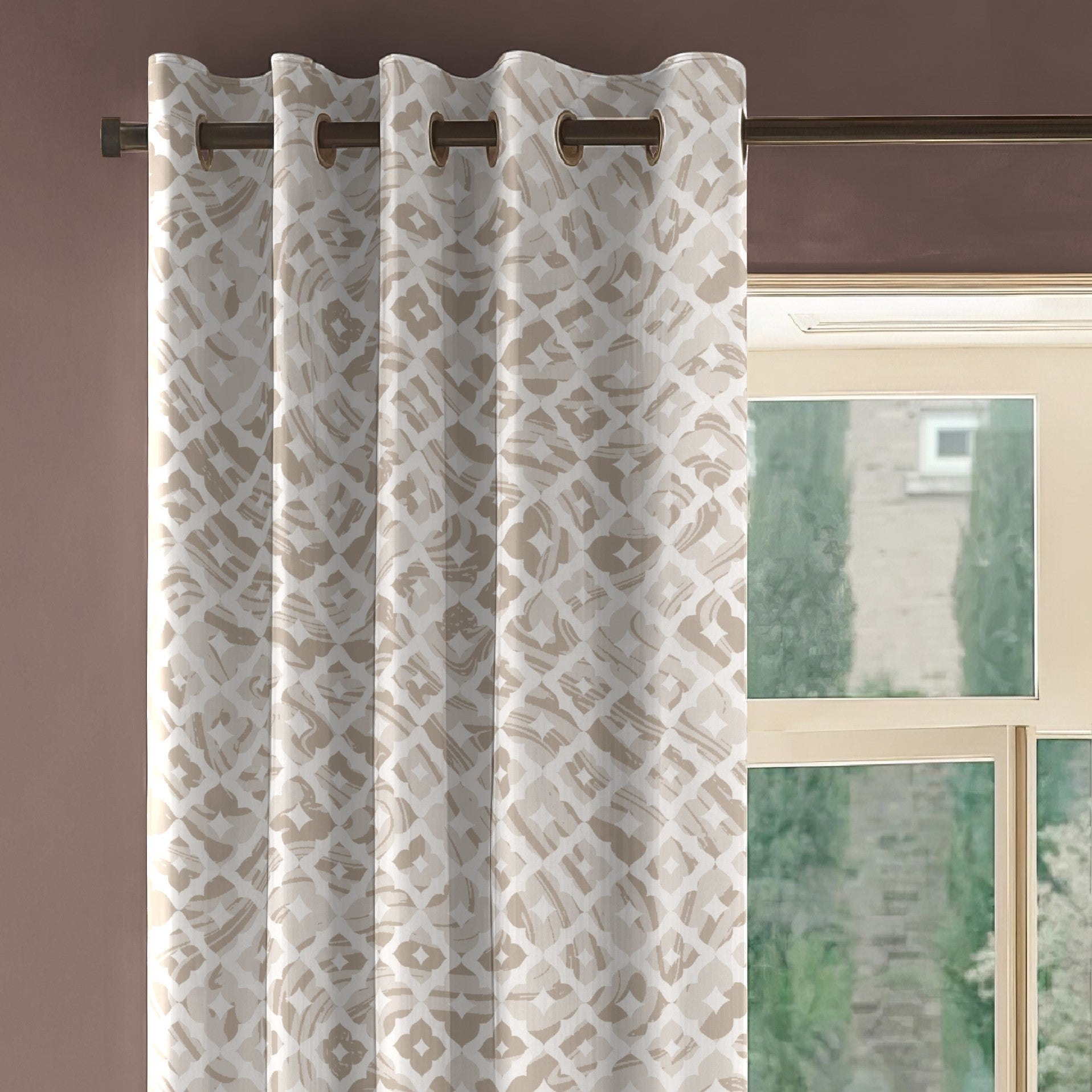 HARLOW BROWN PRINTED BLACKOUT CURTAIN