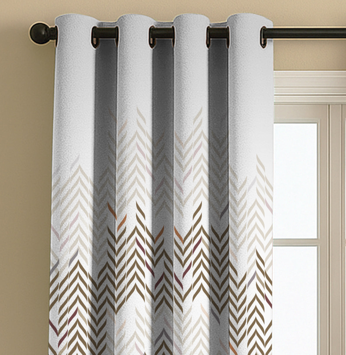 JORDAN COFFEE PRINTED BLACKOUT CURTAIN