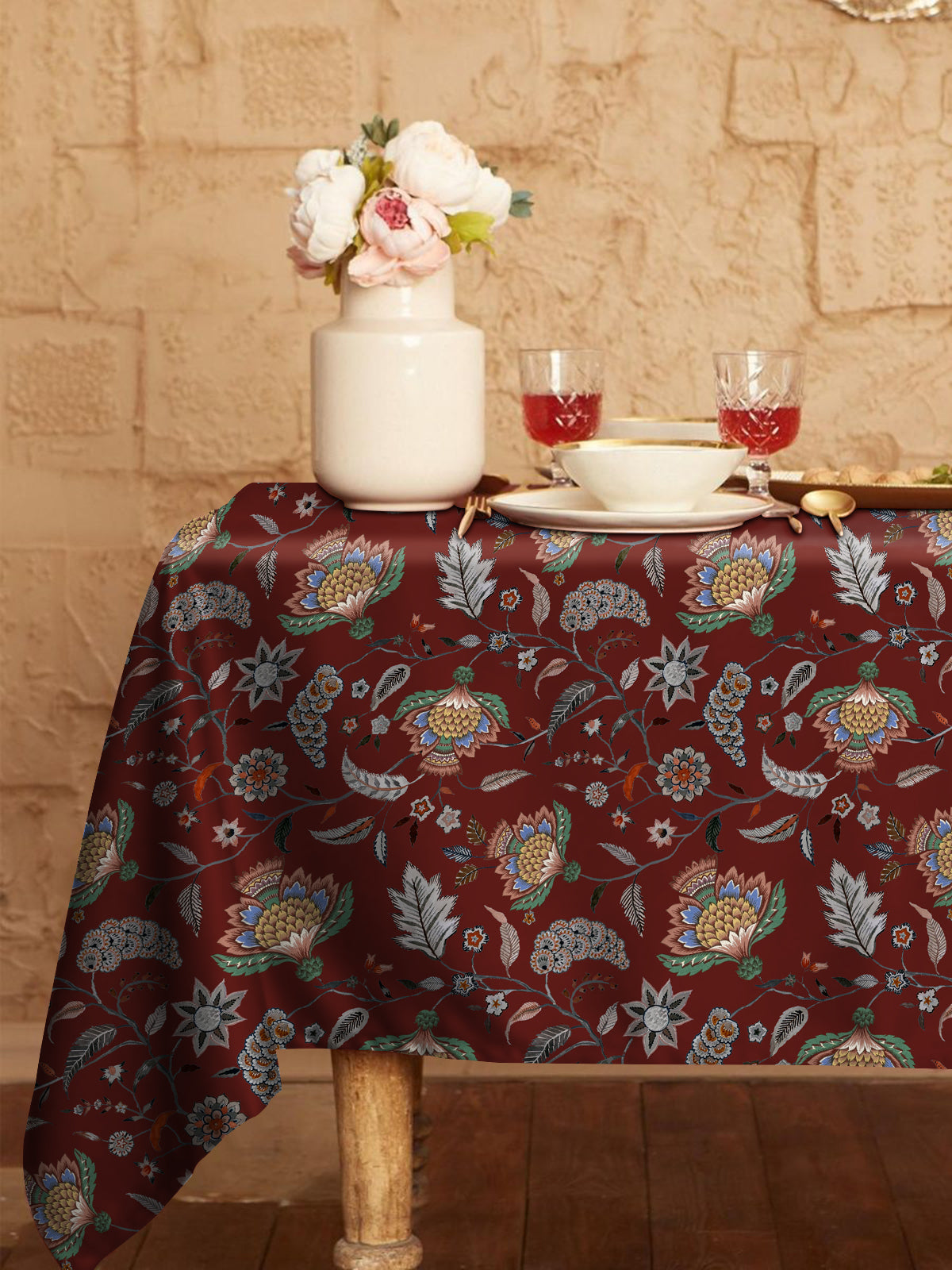 Kasbah Maroon Table Cloth