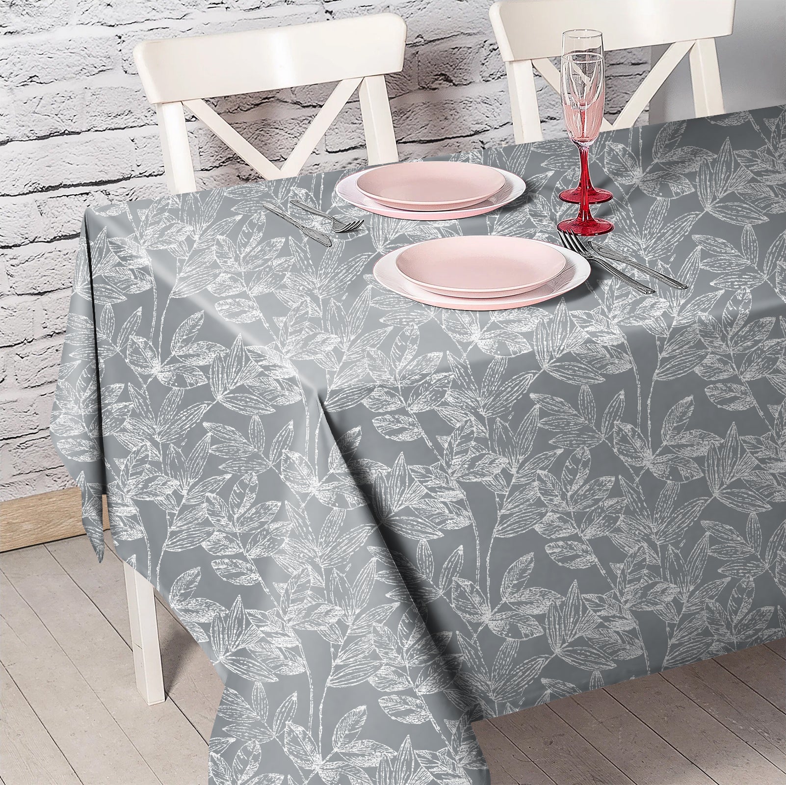 Meadow Grey 6 Seater Table Cloth