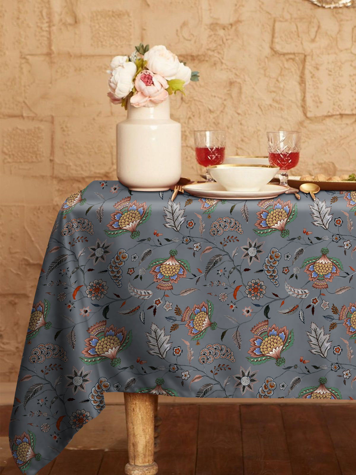 Kasbah Grey 6 Seater Table Cloth