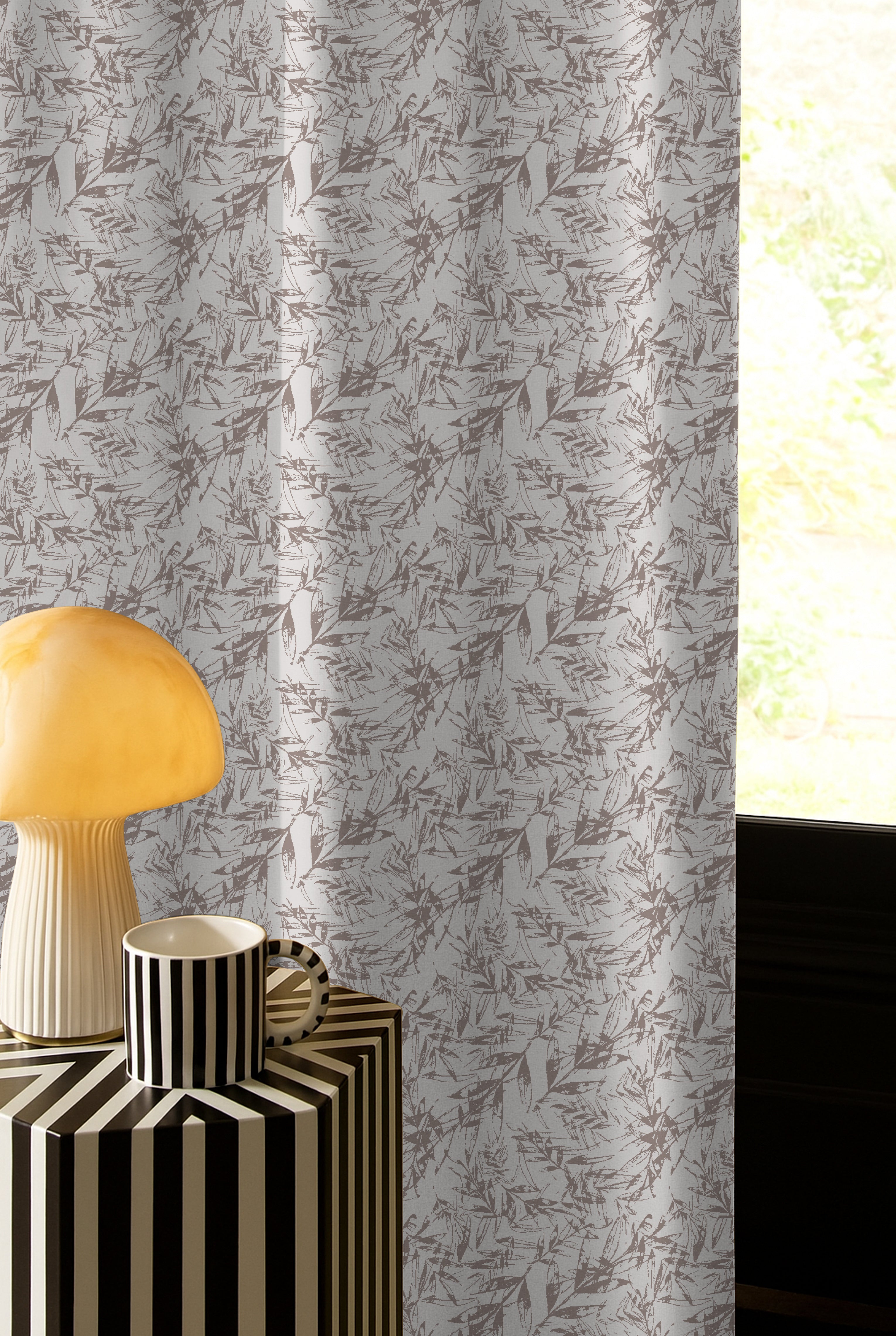 KENTON STONE PRINTED BLACKOUT CURTAIN