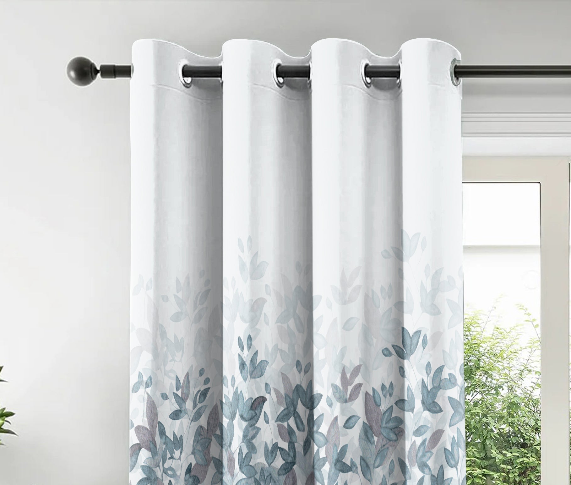 HIGHCLERE SKYBLUE PRINTED BLACKOUT CURTAIN