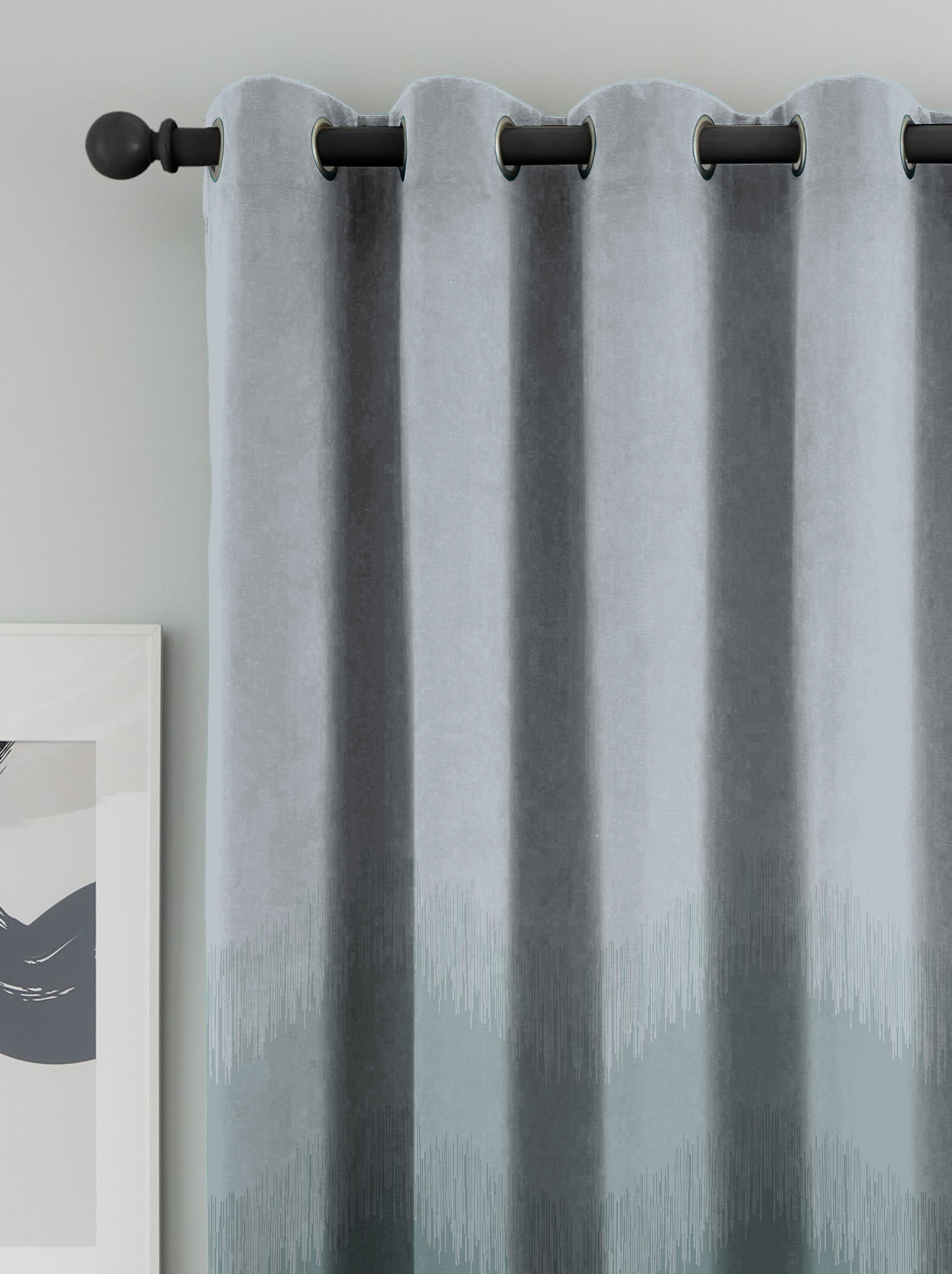 KUDO TIFFANY BLUE PRINTED BLACKOUT CURTAIN