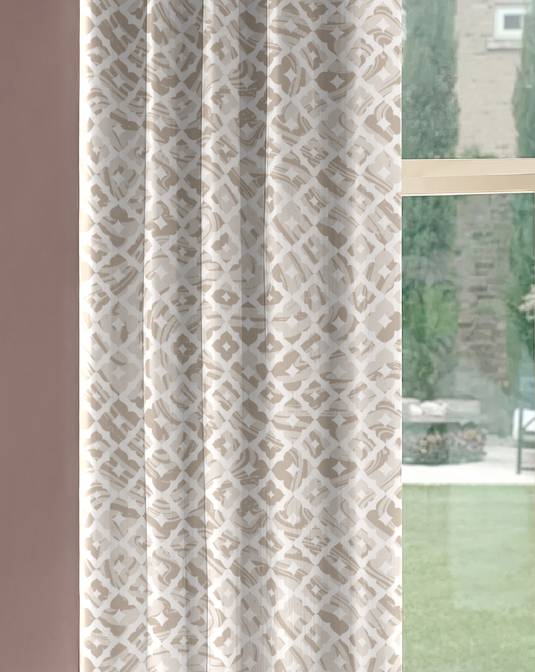 HARLOW BROWN PRINTED BLACKOUT CURTAIN
