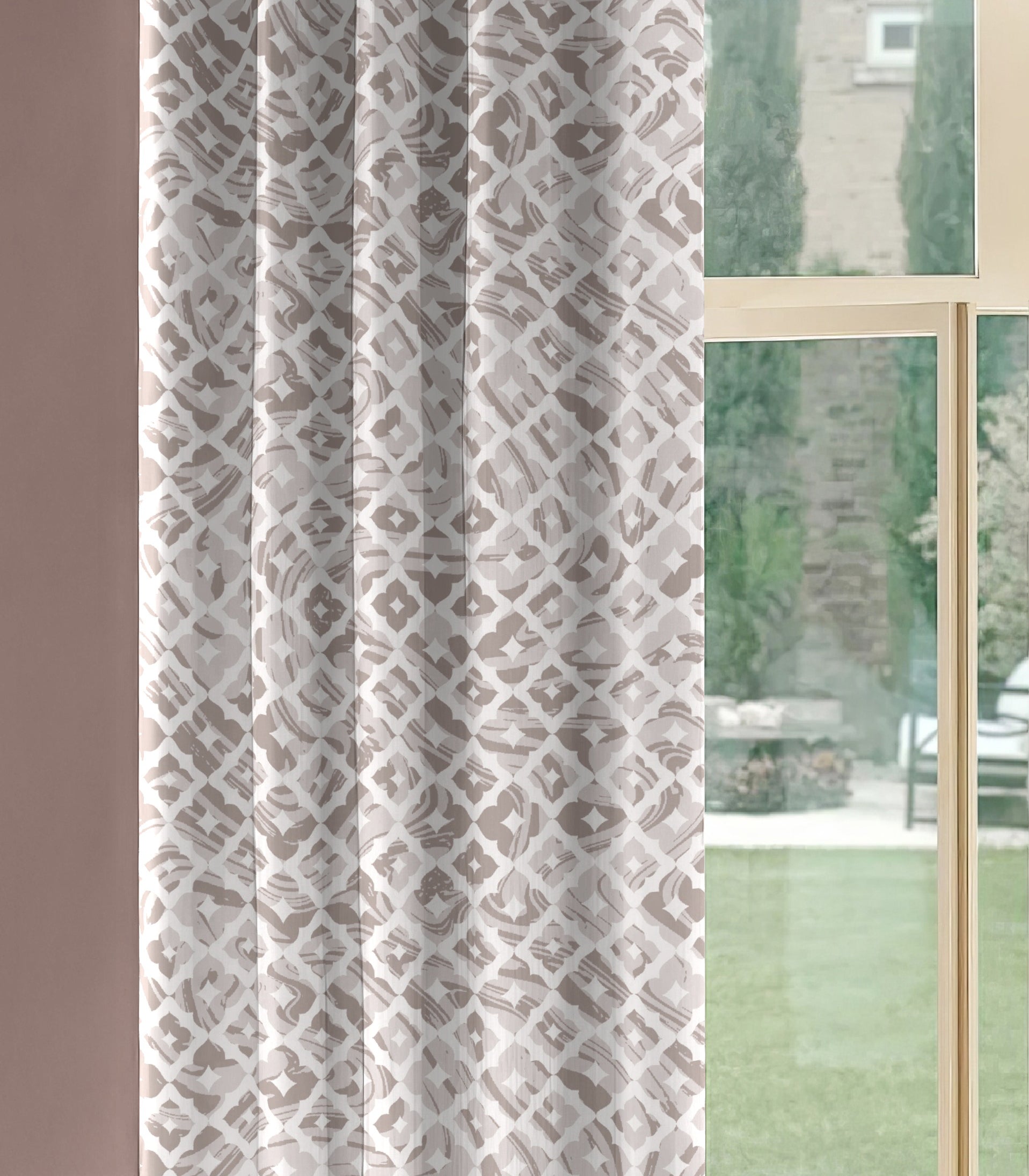 HARLOW STONE PRINTED BLACKOUT CURTAIN