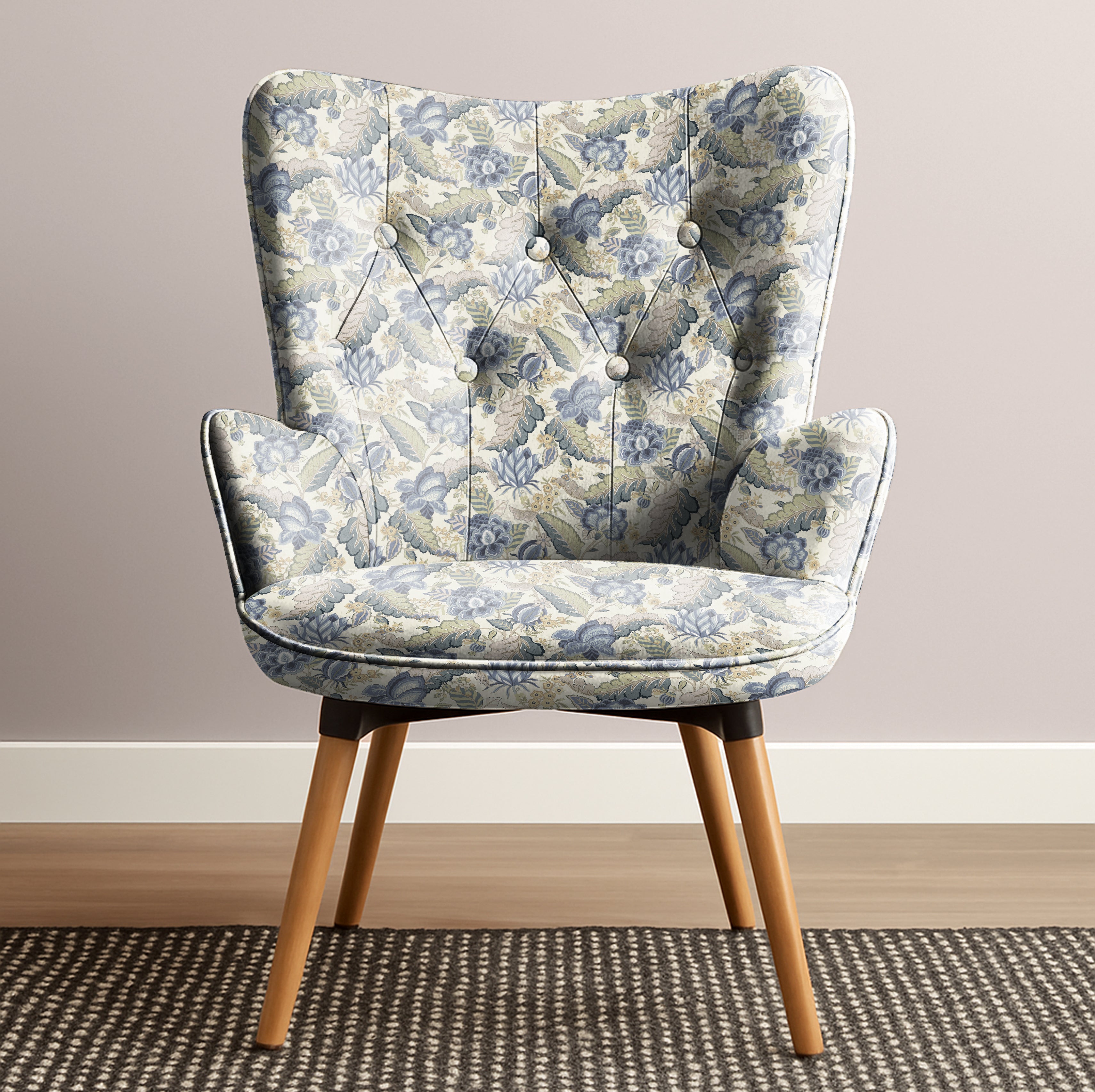 LUCETTA BLUE UPHOLSTERY FABRIC