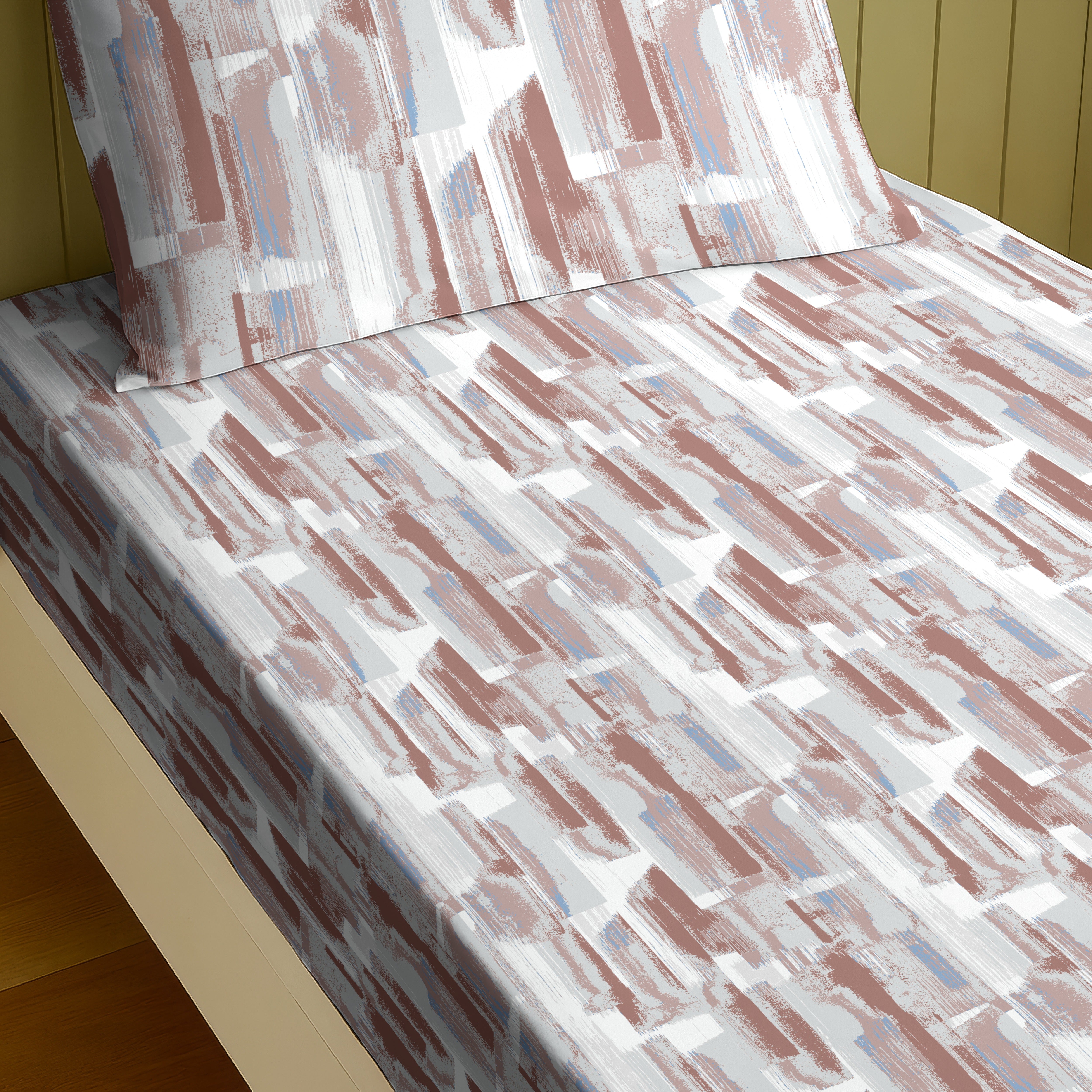 ROME PINK HEART BEDSHEET WITH PILLOWCOVER