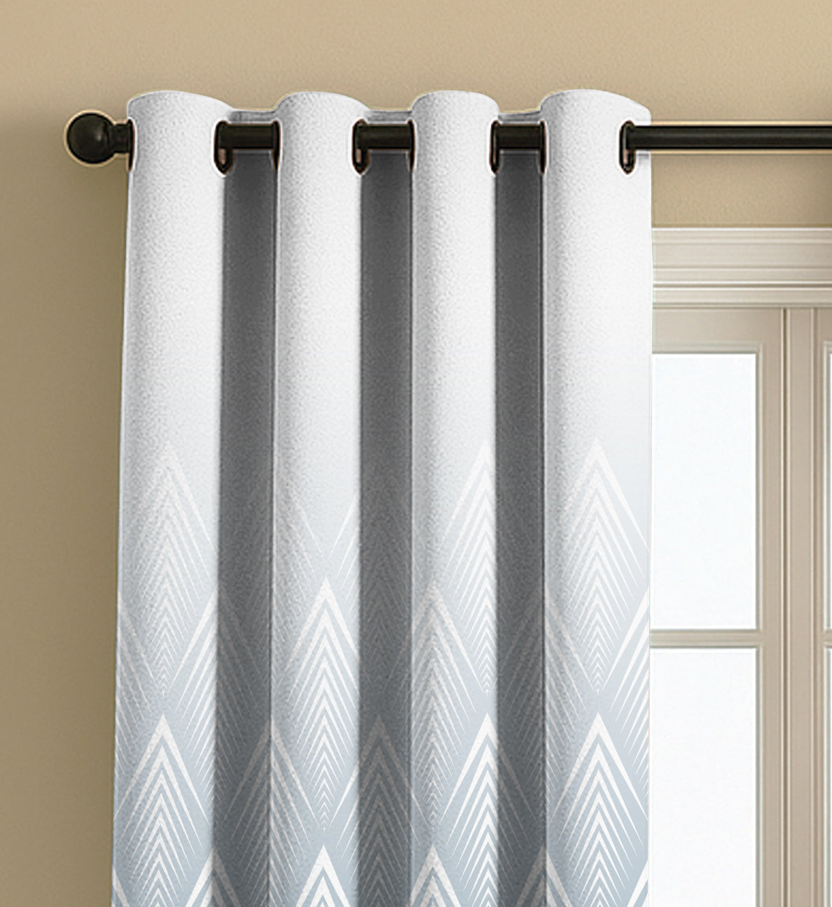 EMILY BLUE PRINTED BLACKOUT CURTAIN