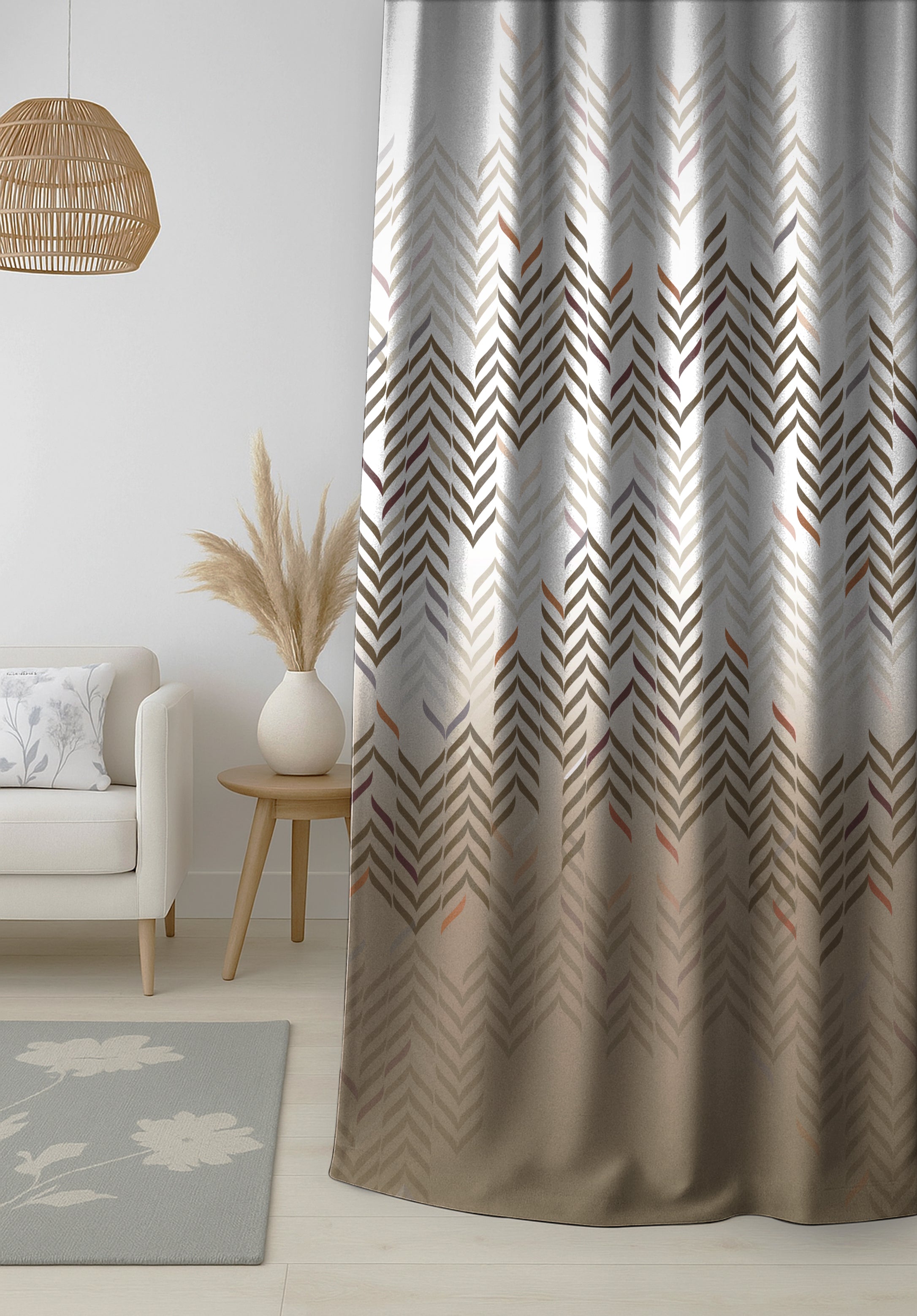 JORDAN COFFEE PRINTED BLACKOUT CURTAIN