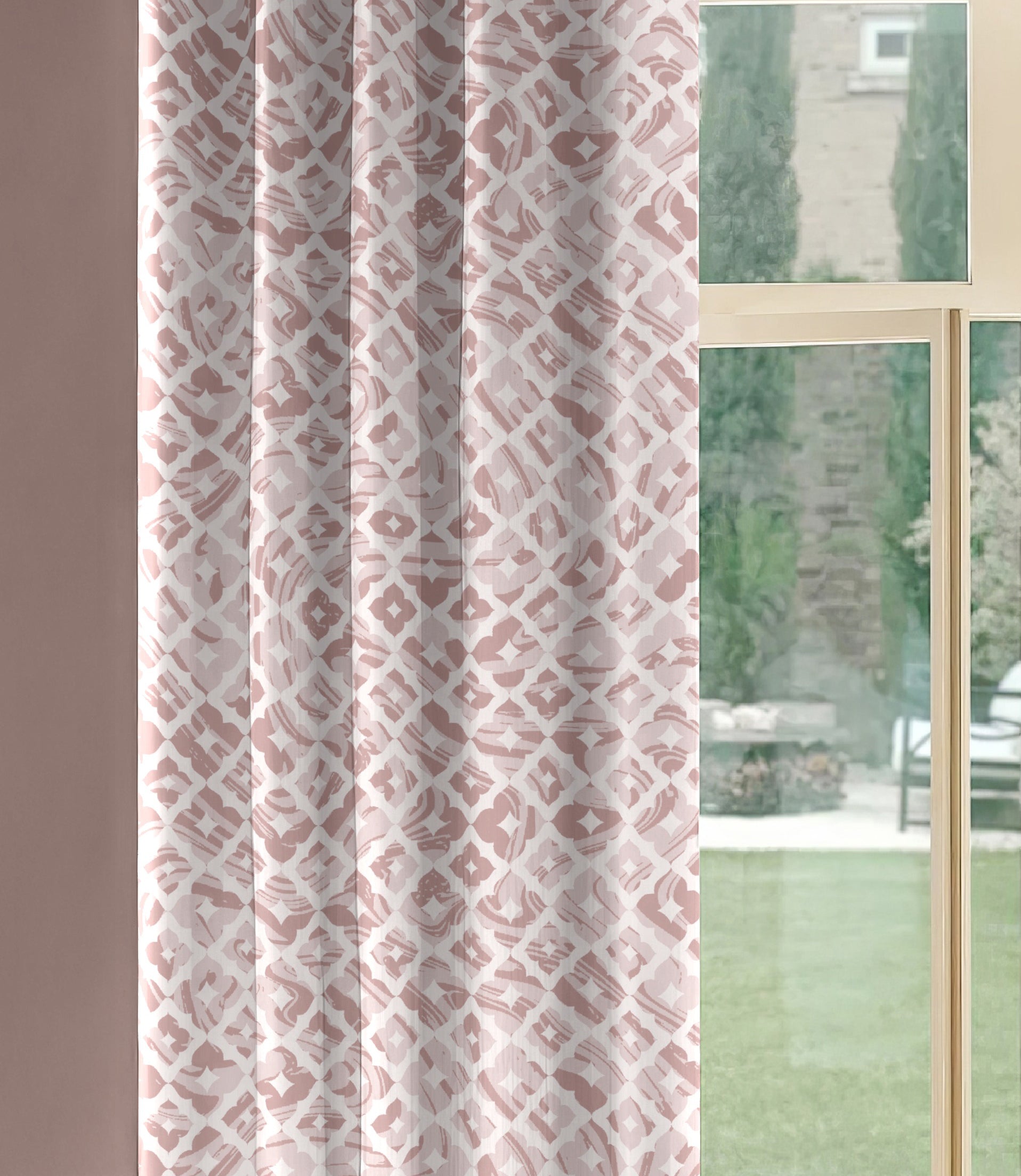 HARLOW PINK PRINTED BLACKOUT CURTAIN