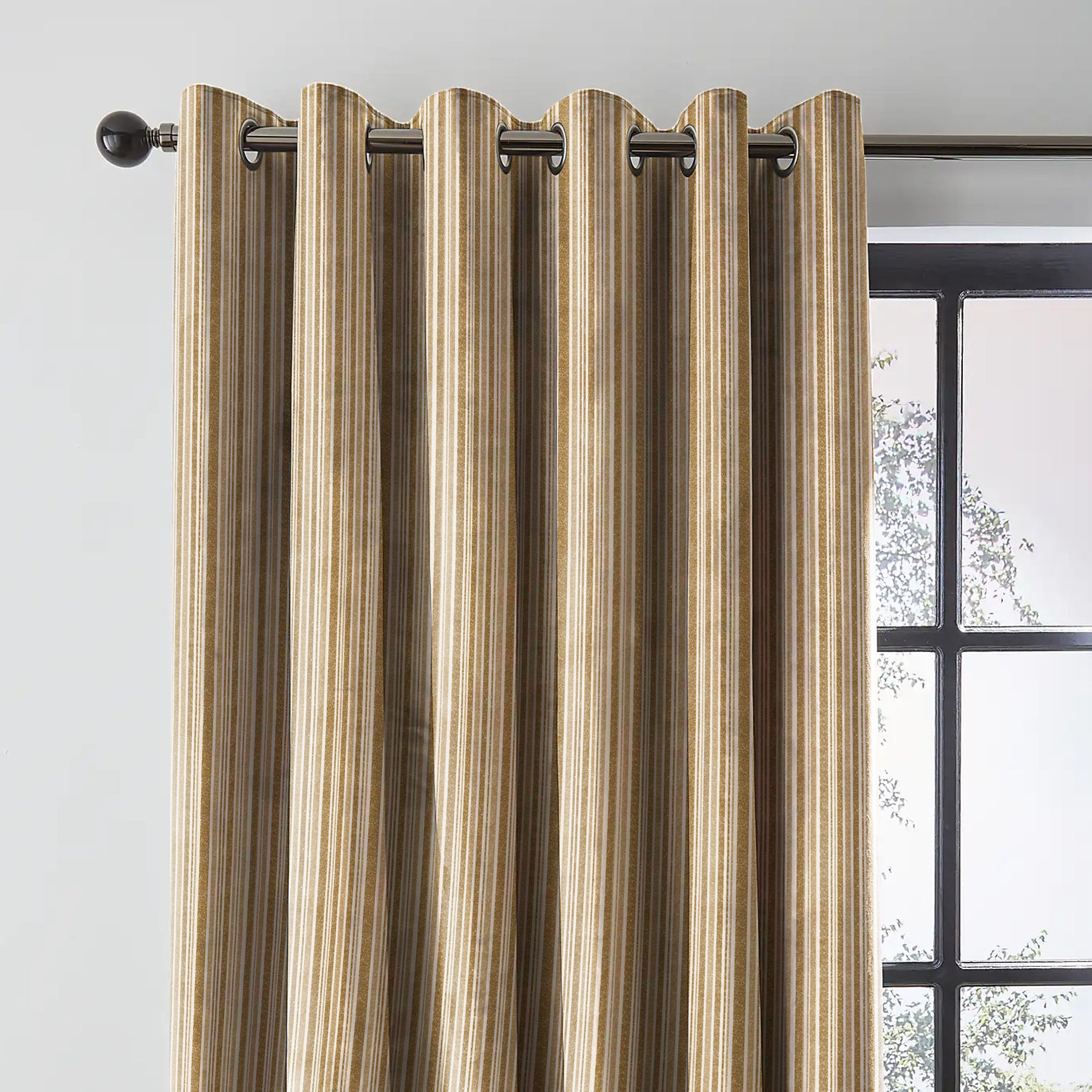JODHPUR STRIPE BLACKOUT CURTAIN CAMEL