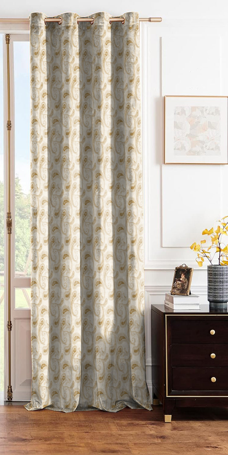 JODHPUR PAISLEY BLACKOUT CURTAIN YELLOW