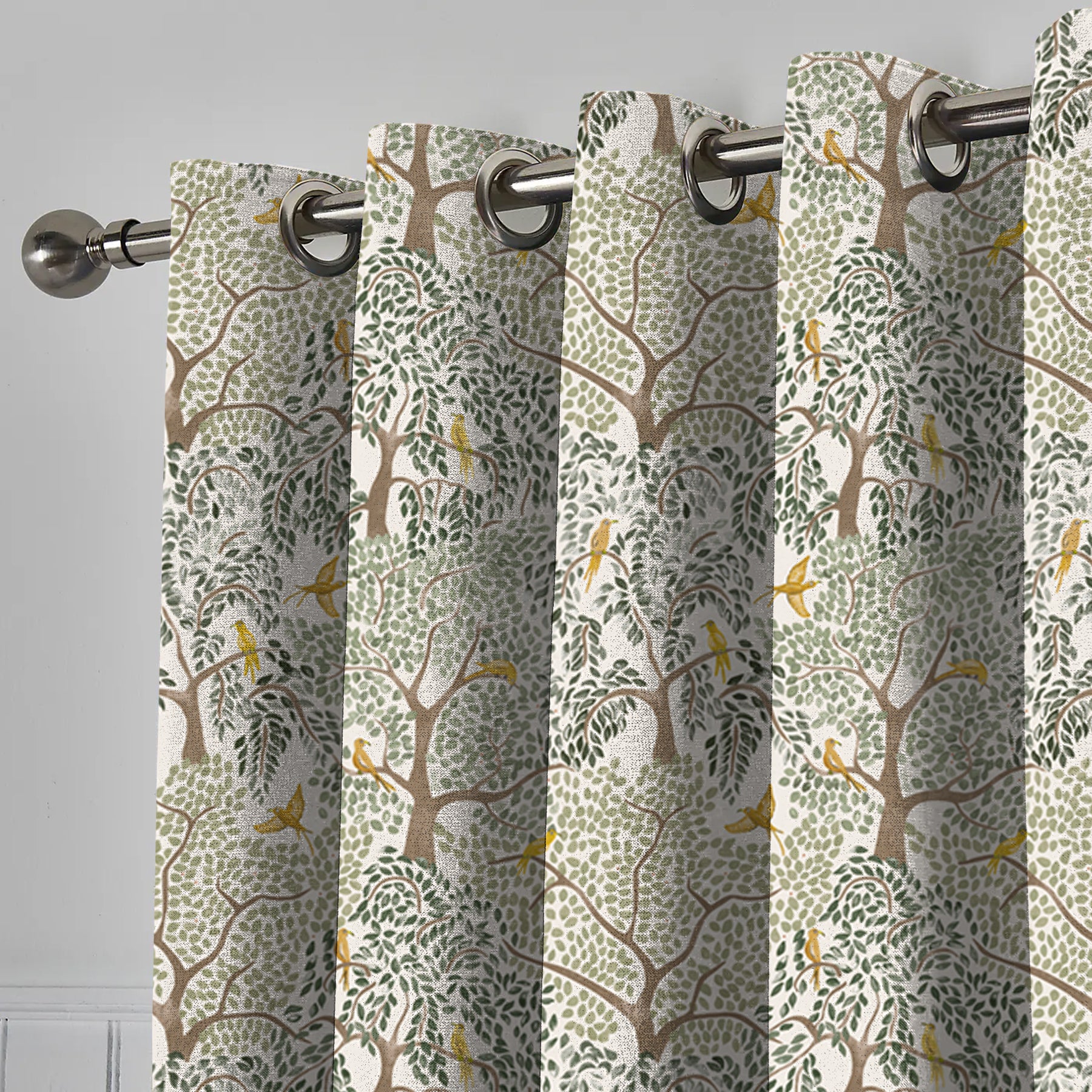 BOTANICAL PRINTED BLACKOUT CURTAIN