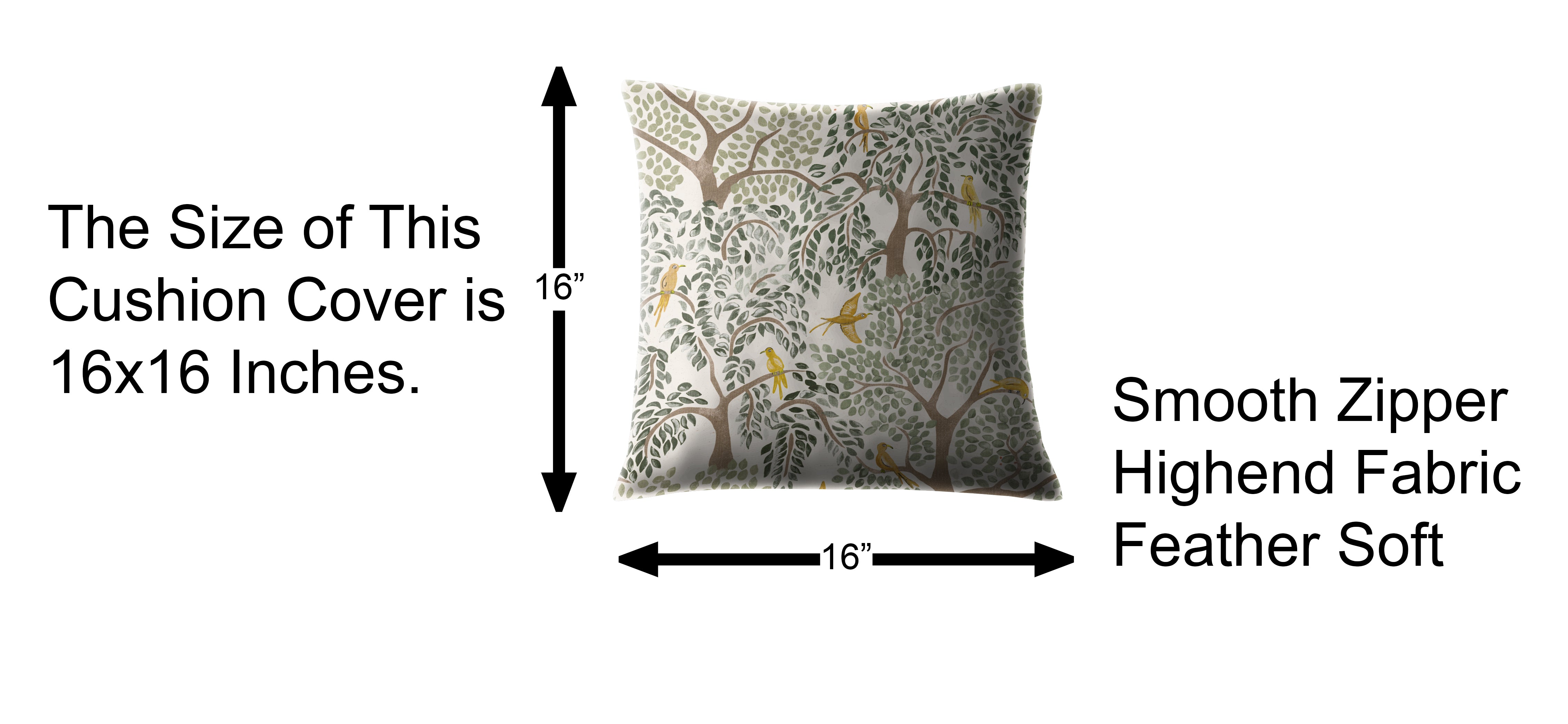 BOTANICAL DIGITAL PRINTED CUSHION COVER (Pack of 2)