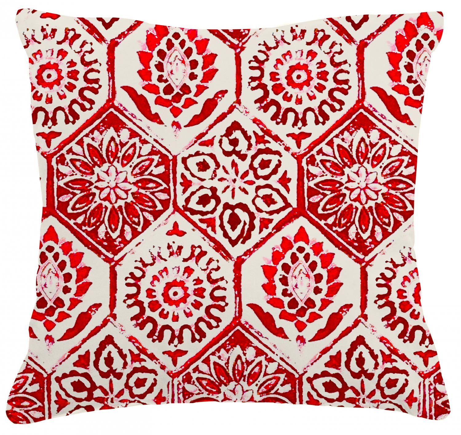 ANKARA RED DIGITAL PRINTED CUSHION COVER (Pack of 2)