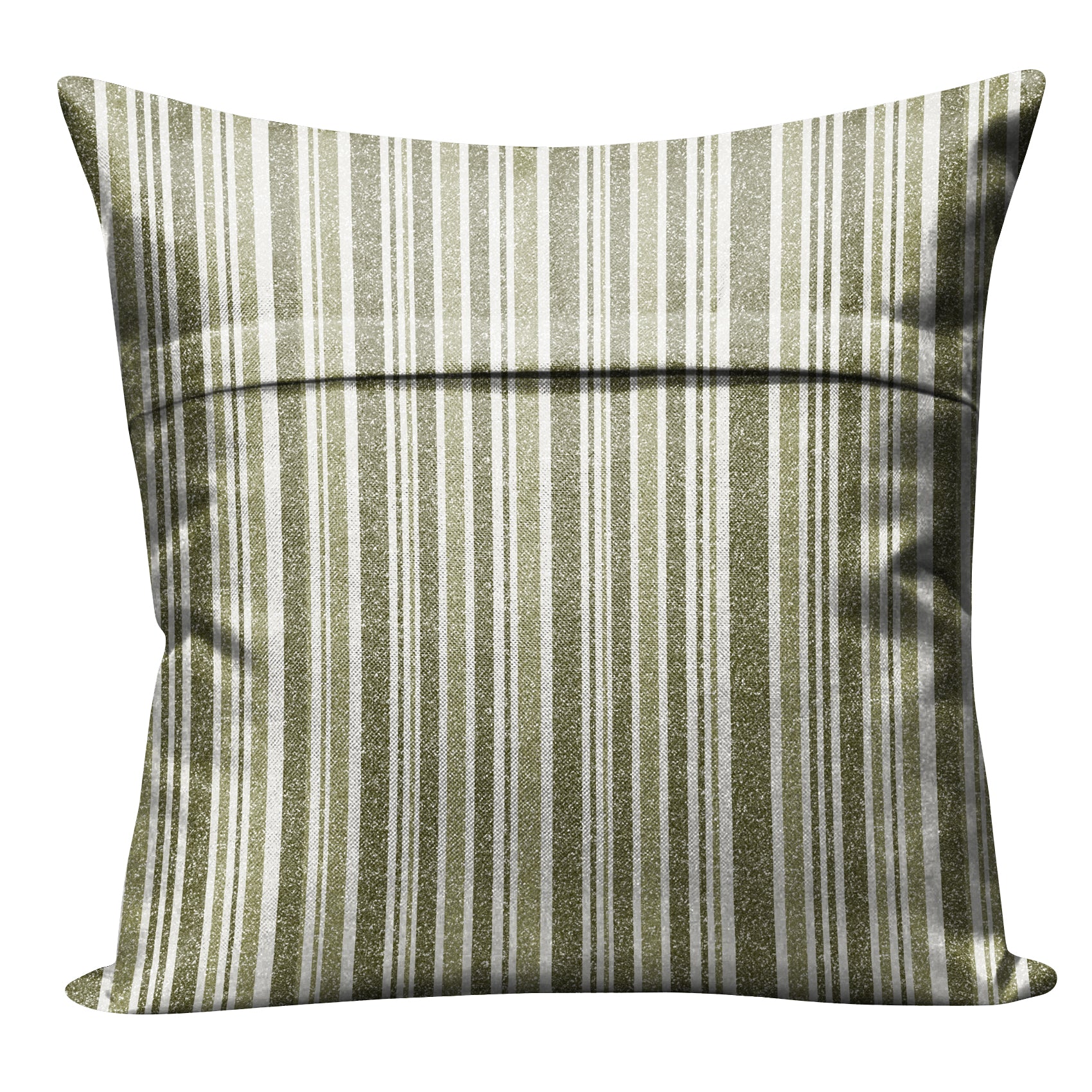 JODHPUR STRIPE DIGITAL PRINTED CUSHION COVER OLIVE (Pack of 2)