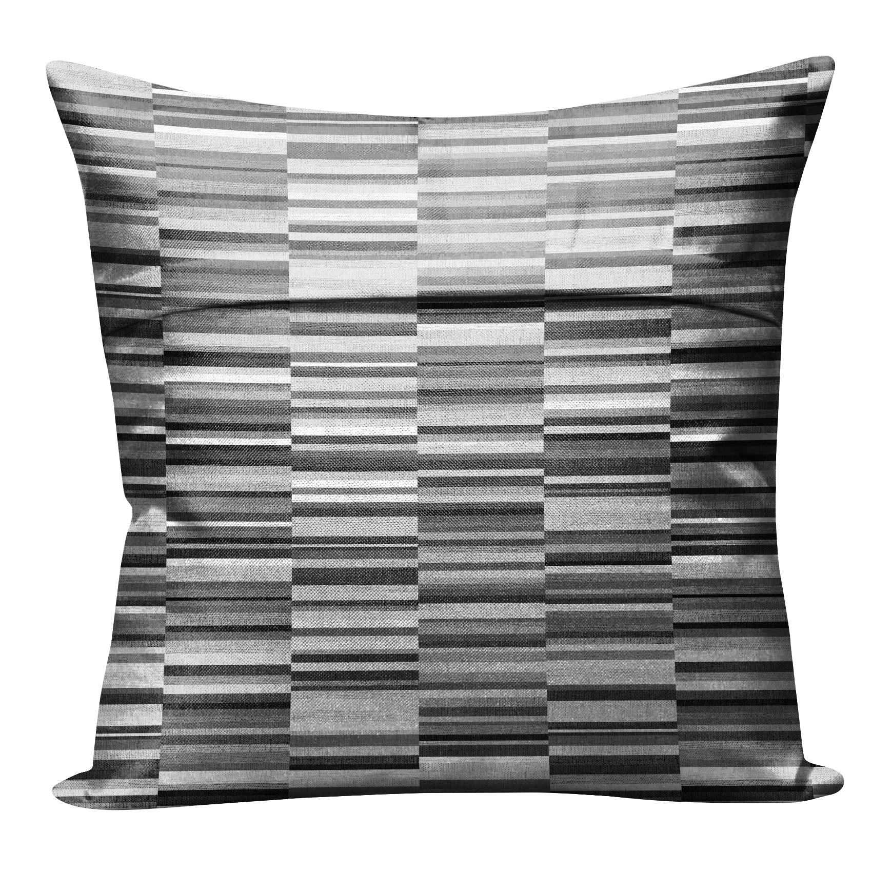 ILLUSION DASH DIGITAL PRINTED CUSHION COVER BLACK/GREY (Pack of 2)