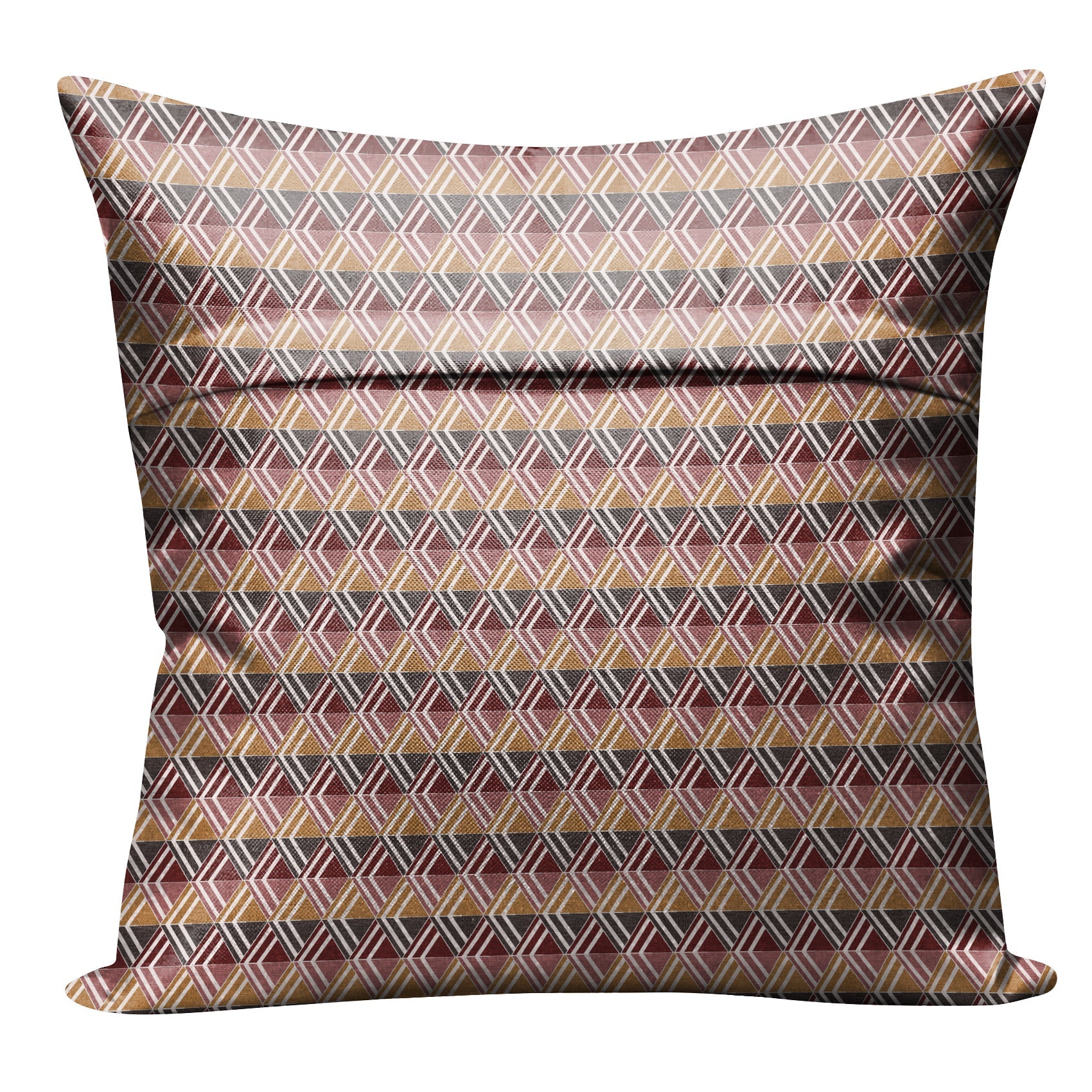 ILLUSION MULTI TRIANGLE DIGITAL PRINTED CUSHION COVER CAMEL/BLACK (Pack of 2)