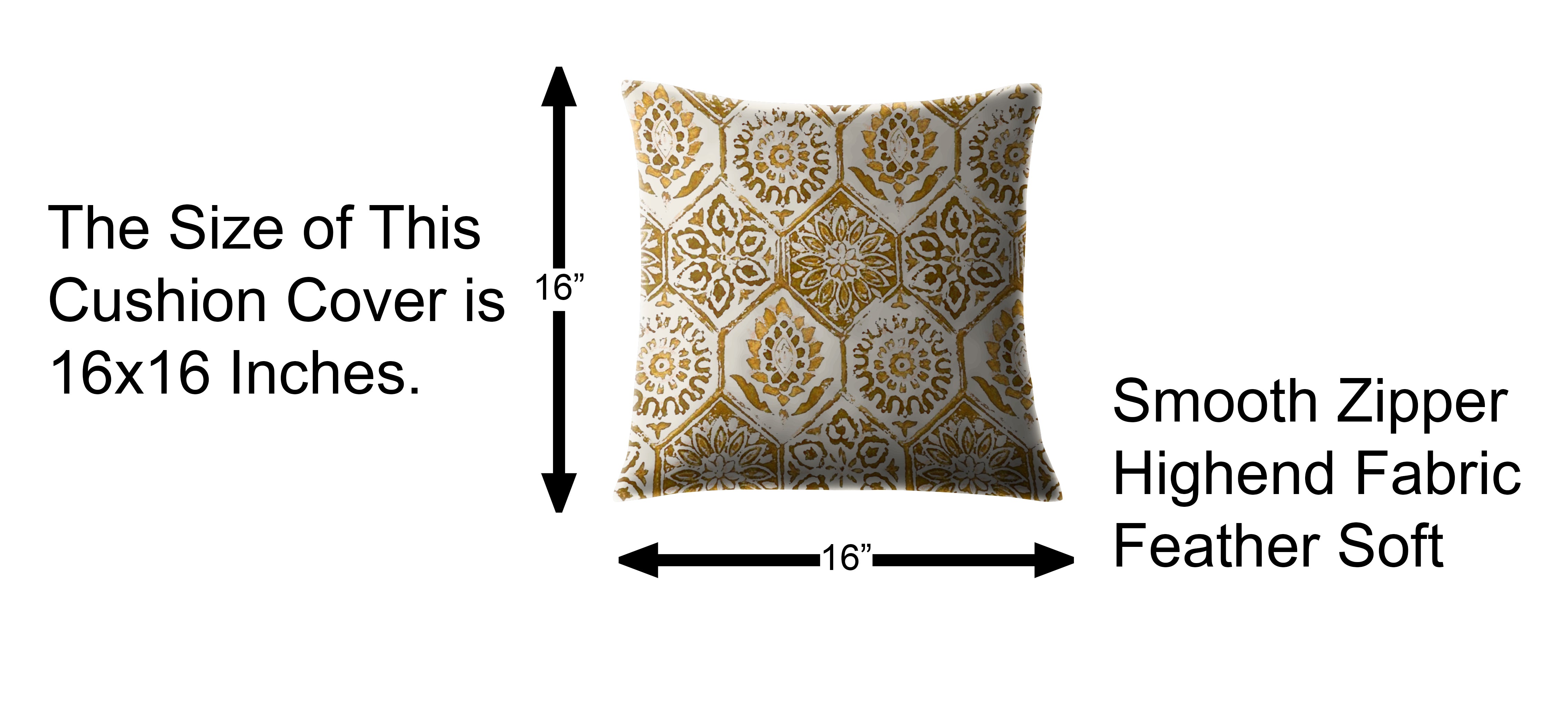 ANKARA YELLOW DIGITAL PRINTED CUSHION COVER (Pack of 2)