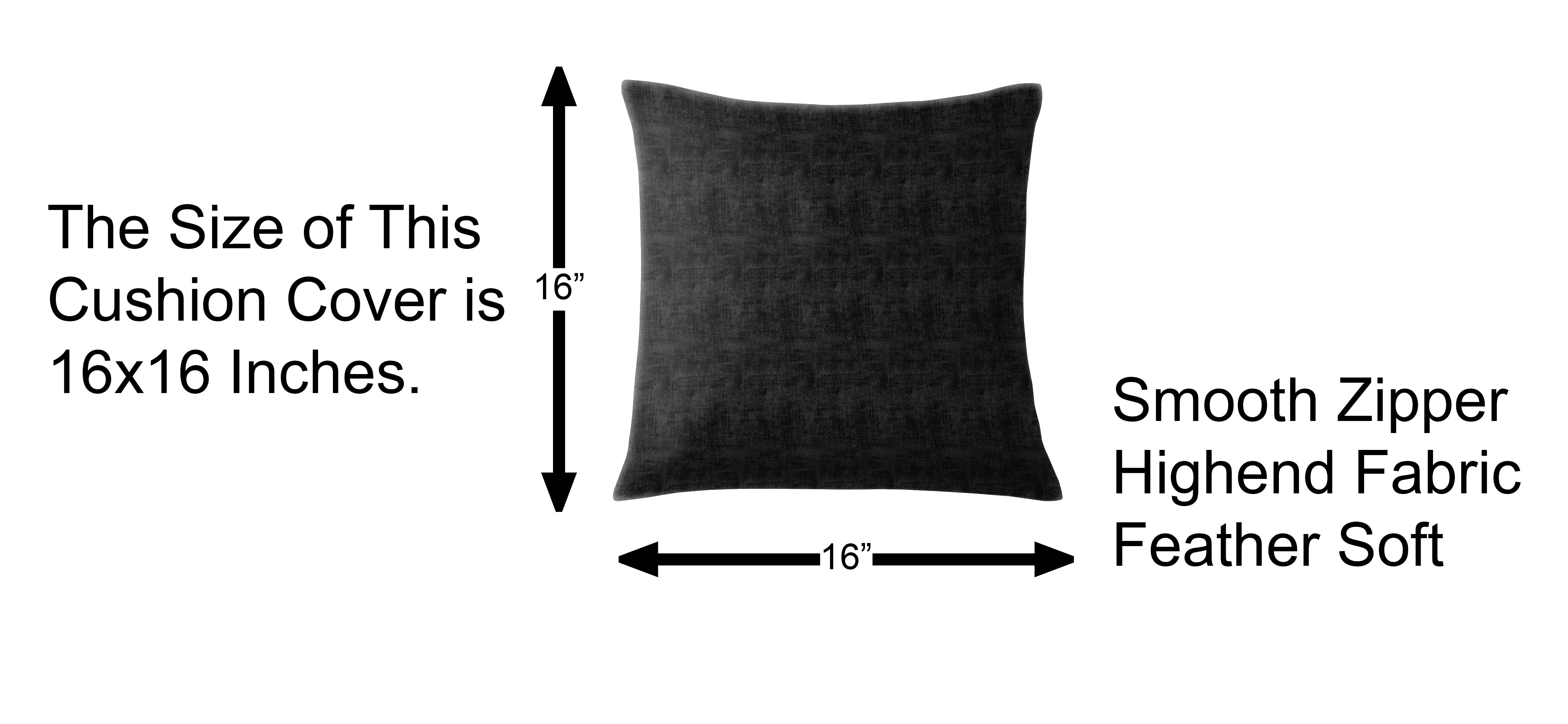 JODHPUR TEXTURE CUSHION COVER BLACK (Pack of 2)