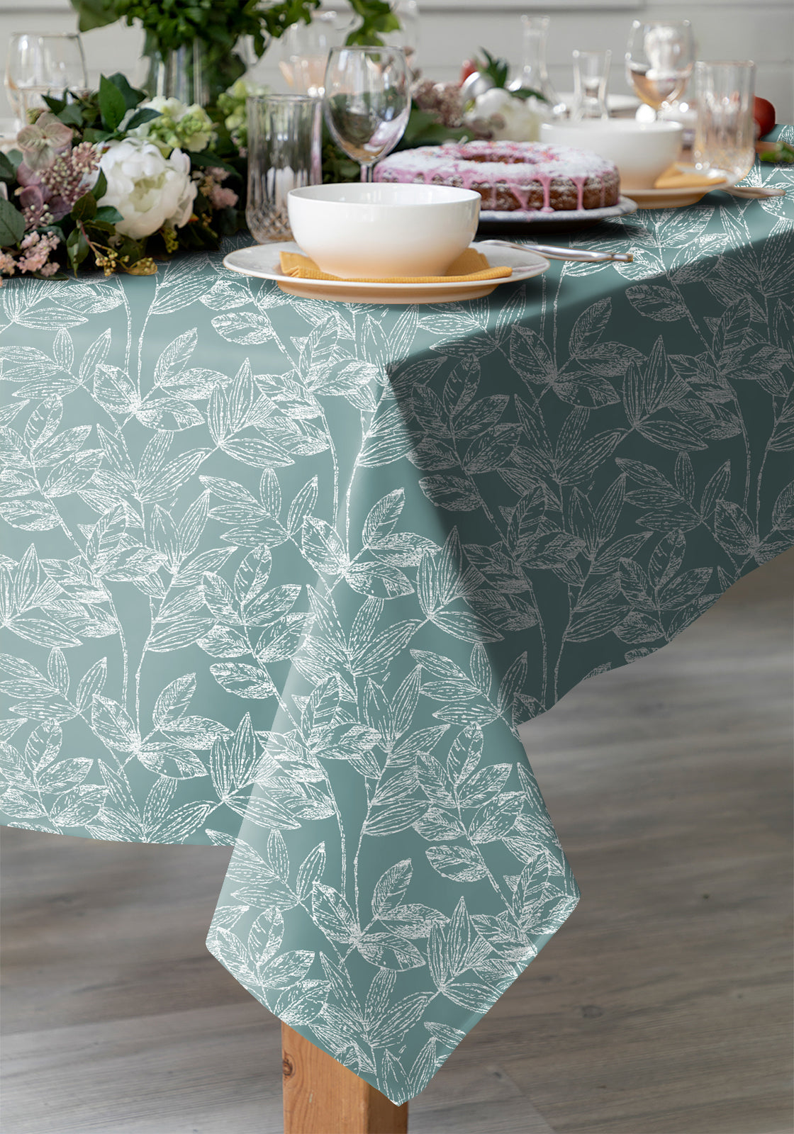 Meadow Dark Sea-Green Table Cloth