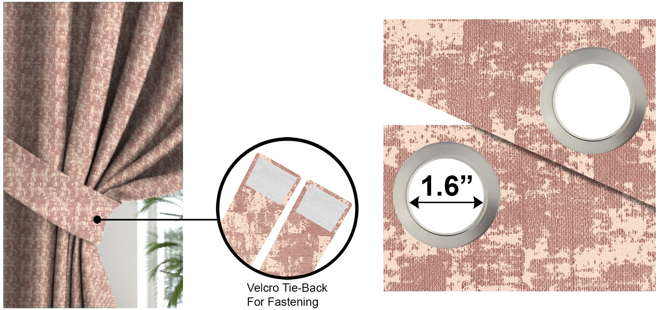 Venice M-Pink Blackout Curtain