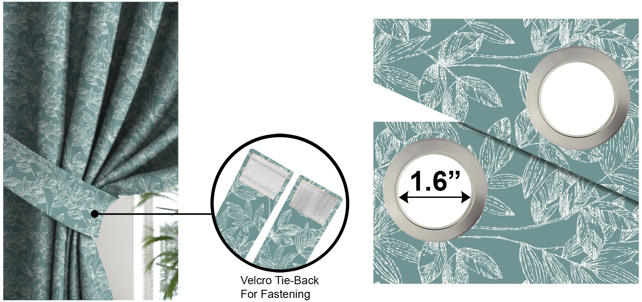 MEADOW DARK SEA GREEN BLACKOUT CURTAIN