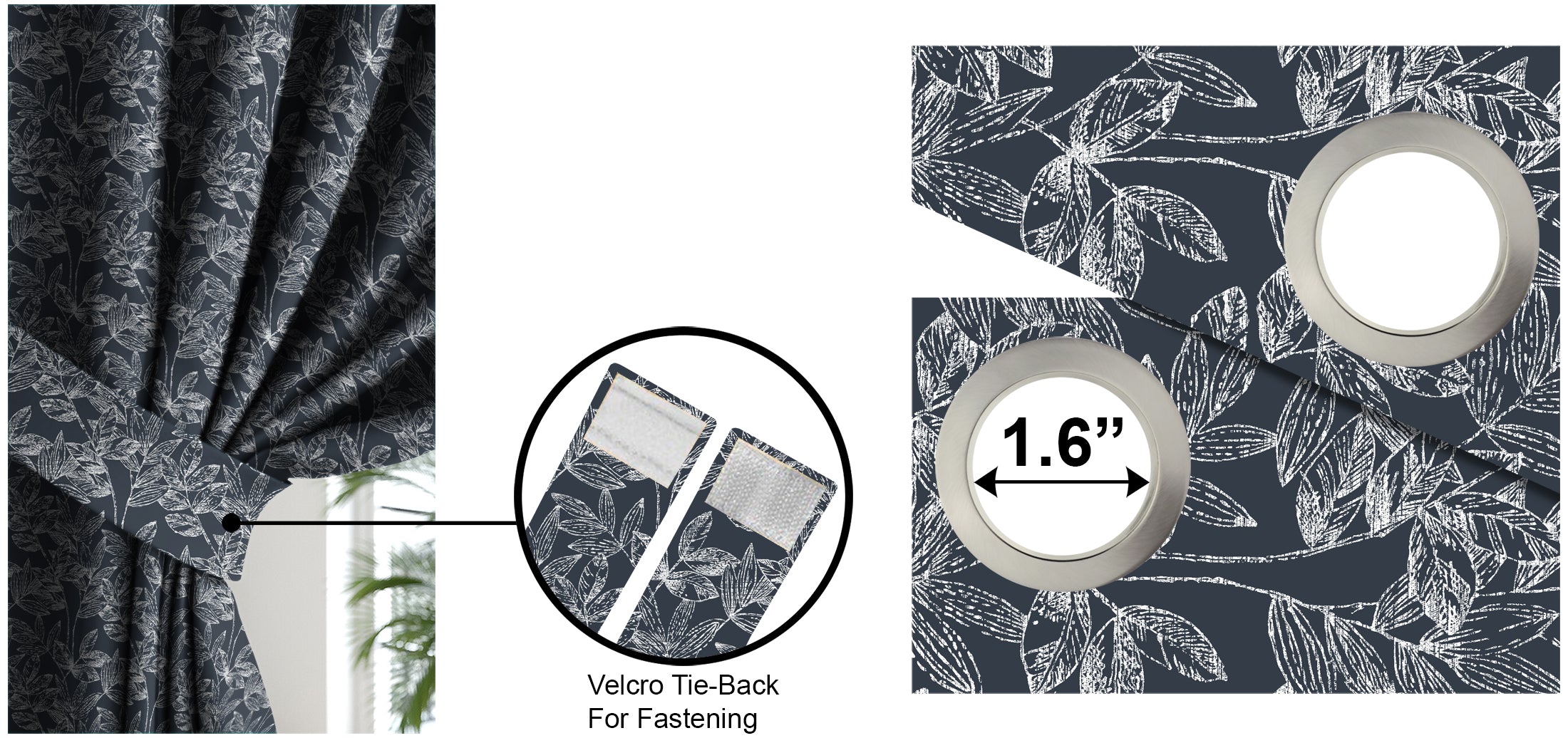 MEADOW D-GREY BLACKOUT CURTAINS