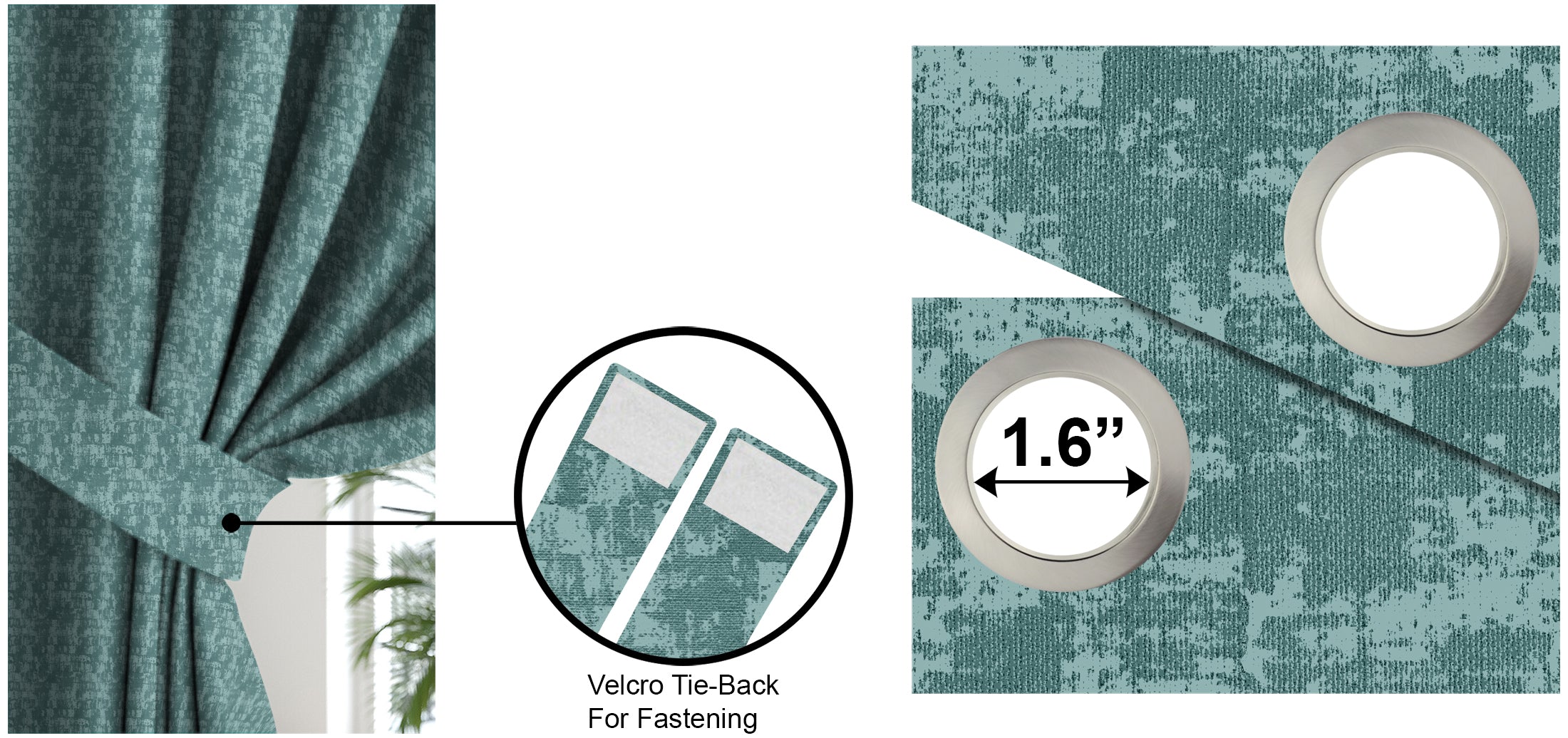 Venice Teal Blackout Curtain