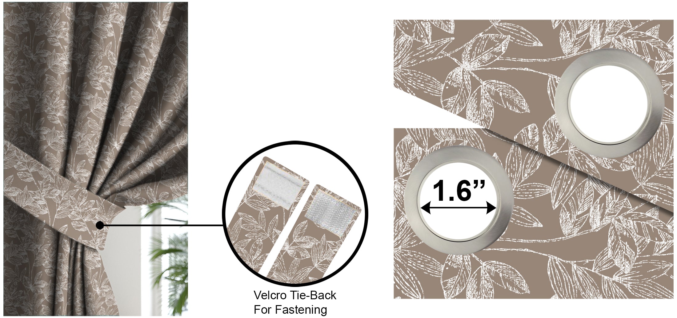 MEADOW L BROWN BLACKOUT CURTAIN