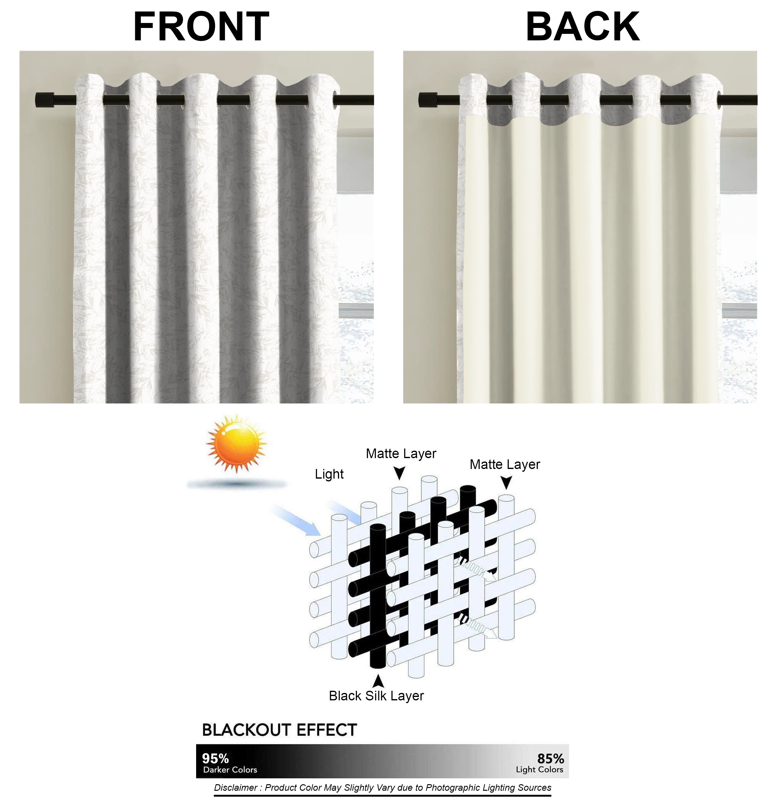 KENTON BEIGE PRINTED BLACKOUT CURTAIN