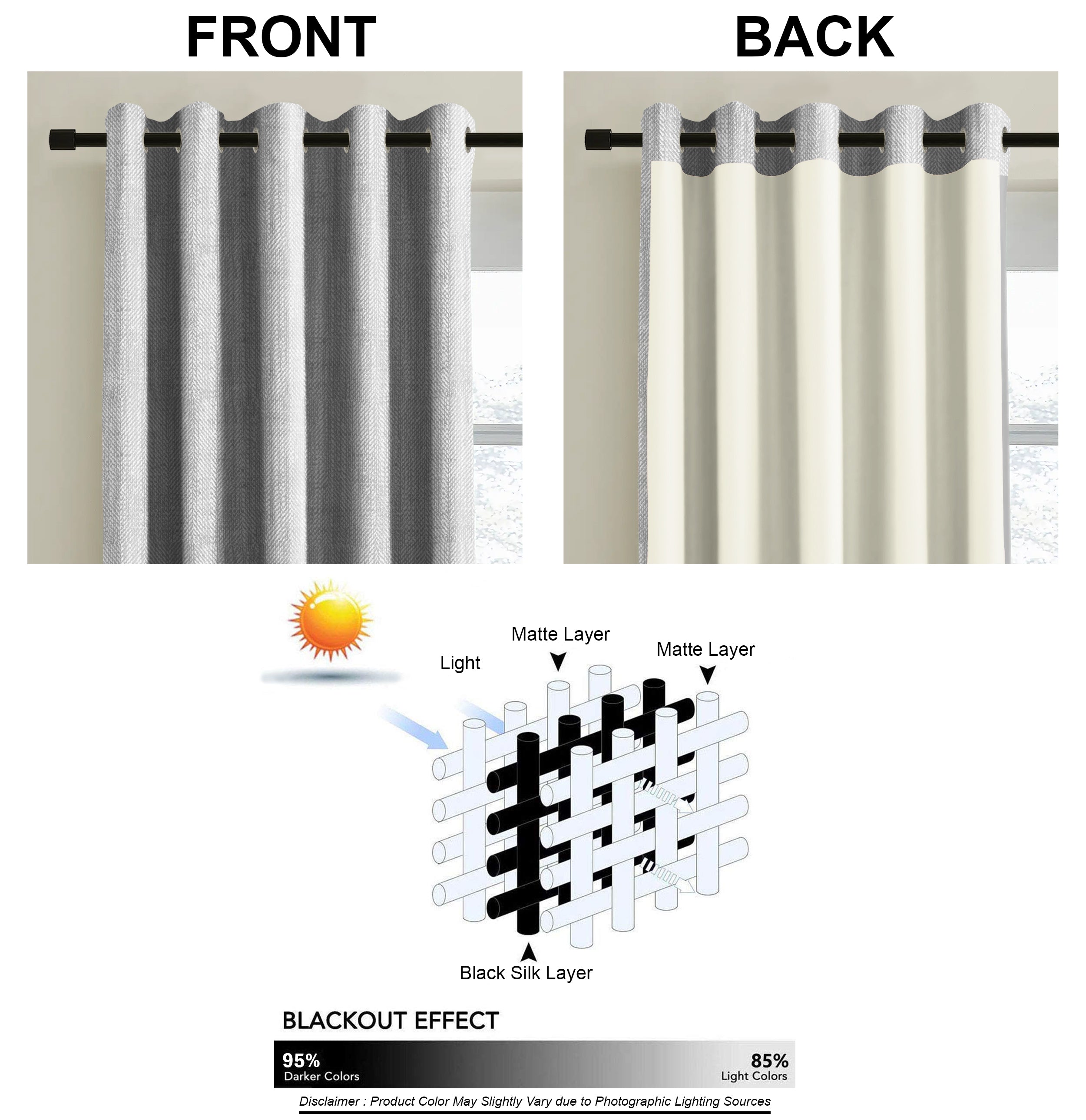 BELGRAVIA GREY PRINTED BLACKOUT CURTAIN